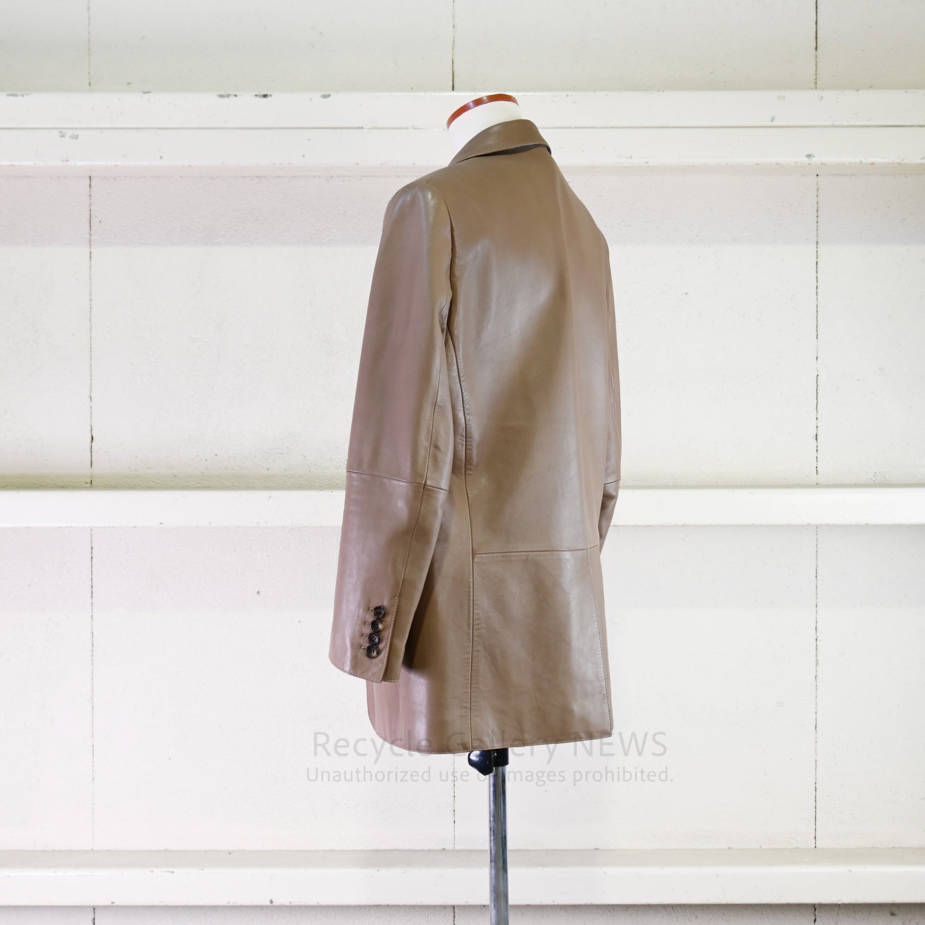 LOEWE Men's Lamb Beige Leather Jacket 2010 Stuart Vevers / ロエベ メンズ ラム レザージャケット ベージュ スチュアート・ヴィヴァース