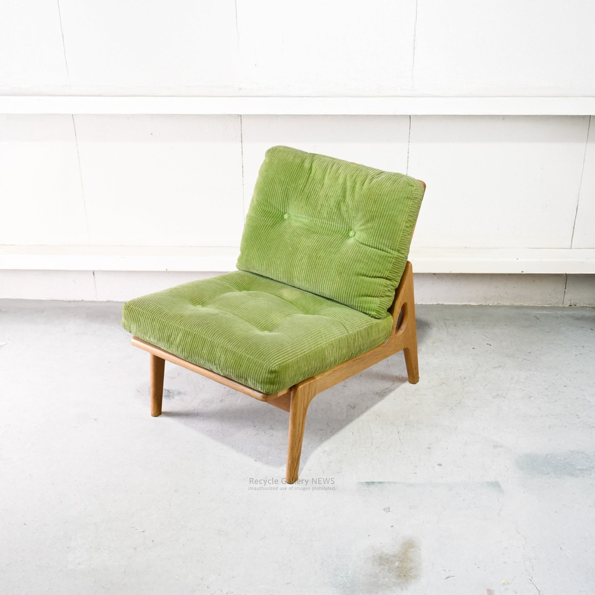 Maruni60 Frame Chair in Green Fabric Japanese Mid Century Modern / マルニ60 フレームチェア グリーンファブリック 日本 ミッドセンチュリー  ジャパニーズモダン