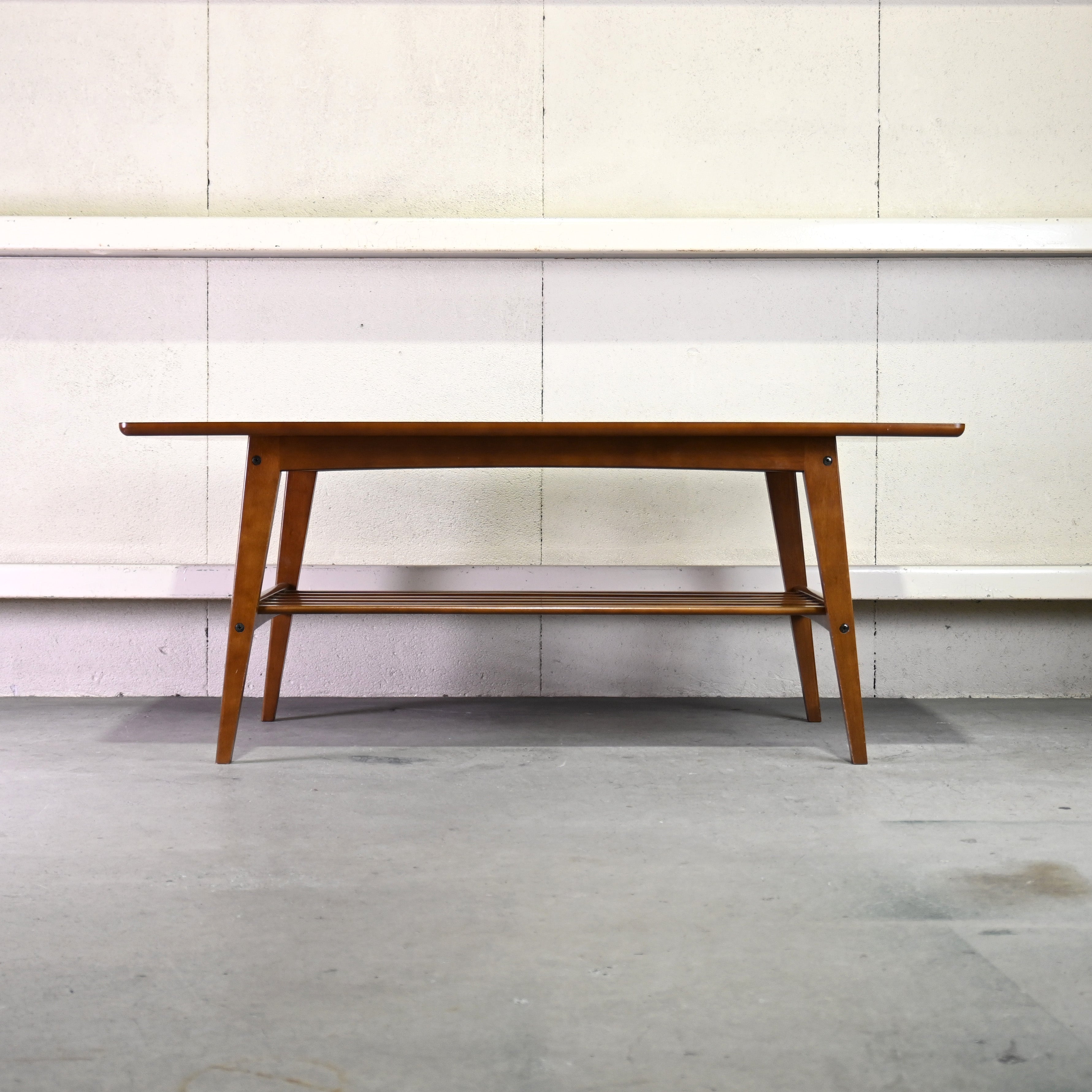 karimoku60 Living table Large Walnut color Japanese modern Long life design / カリモク60  リビングテーブル 大 ウォールナット色 ジャパニーズモダン ロングライフデザイン