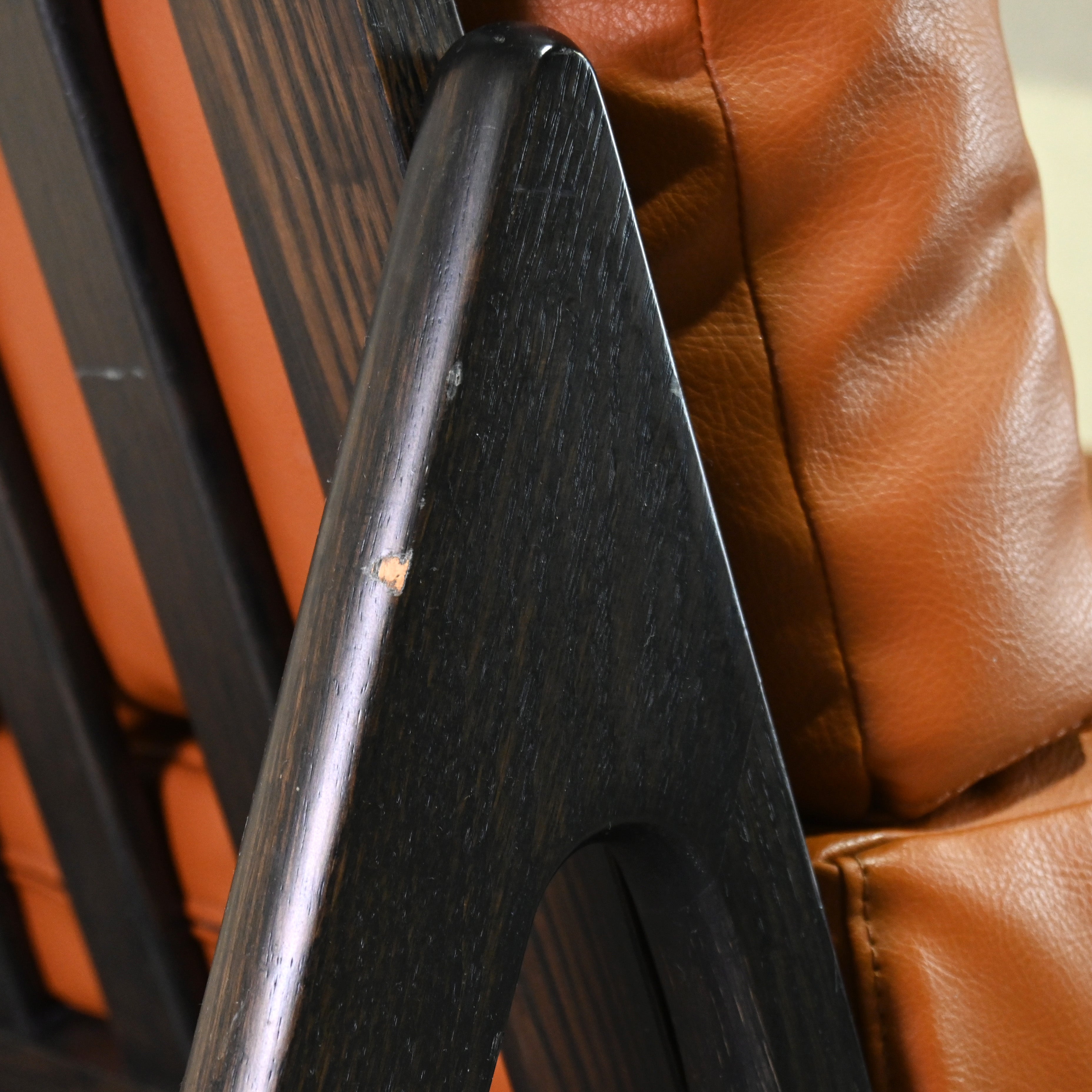 MARUNI60 Frame chair 1seater Walnut Vinyl leather Armless Japanese modern Long life design / マルニ60 フレームチェア 1シーター ウォールナット材 ビニールレザー アームレス ジャパニーズモダン ロングライフデザイン