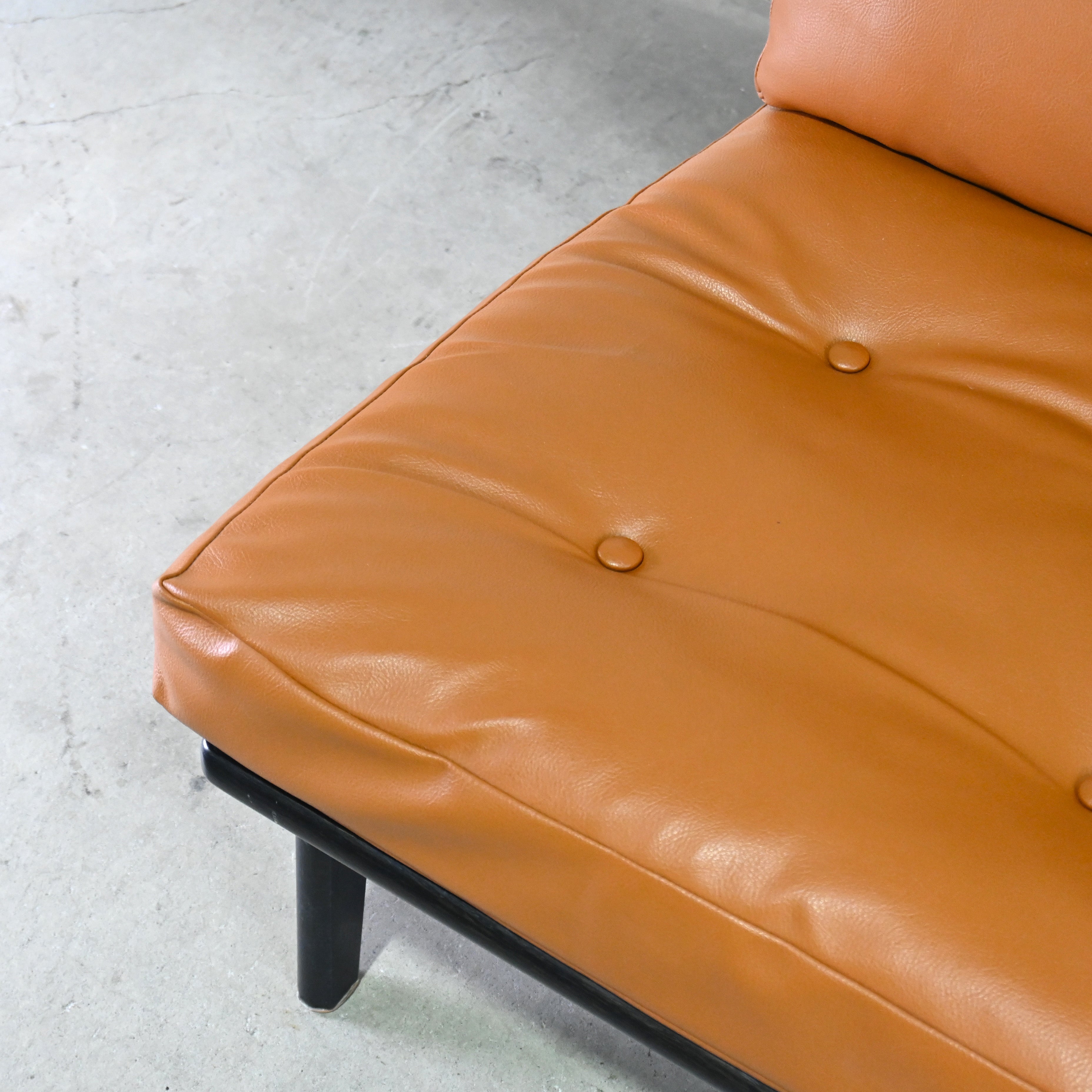 MARUNI60 Frame chair 1seater Walnut Vinyl leather Armless Japanese modern Long life design / マルニ60 フレームチェア 1シーター ウォールナット材 ビニールレザー アームレス ジャパニーズモダン ロングライフデザイン