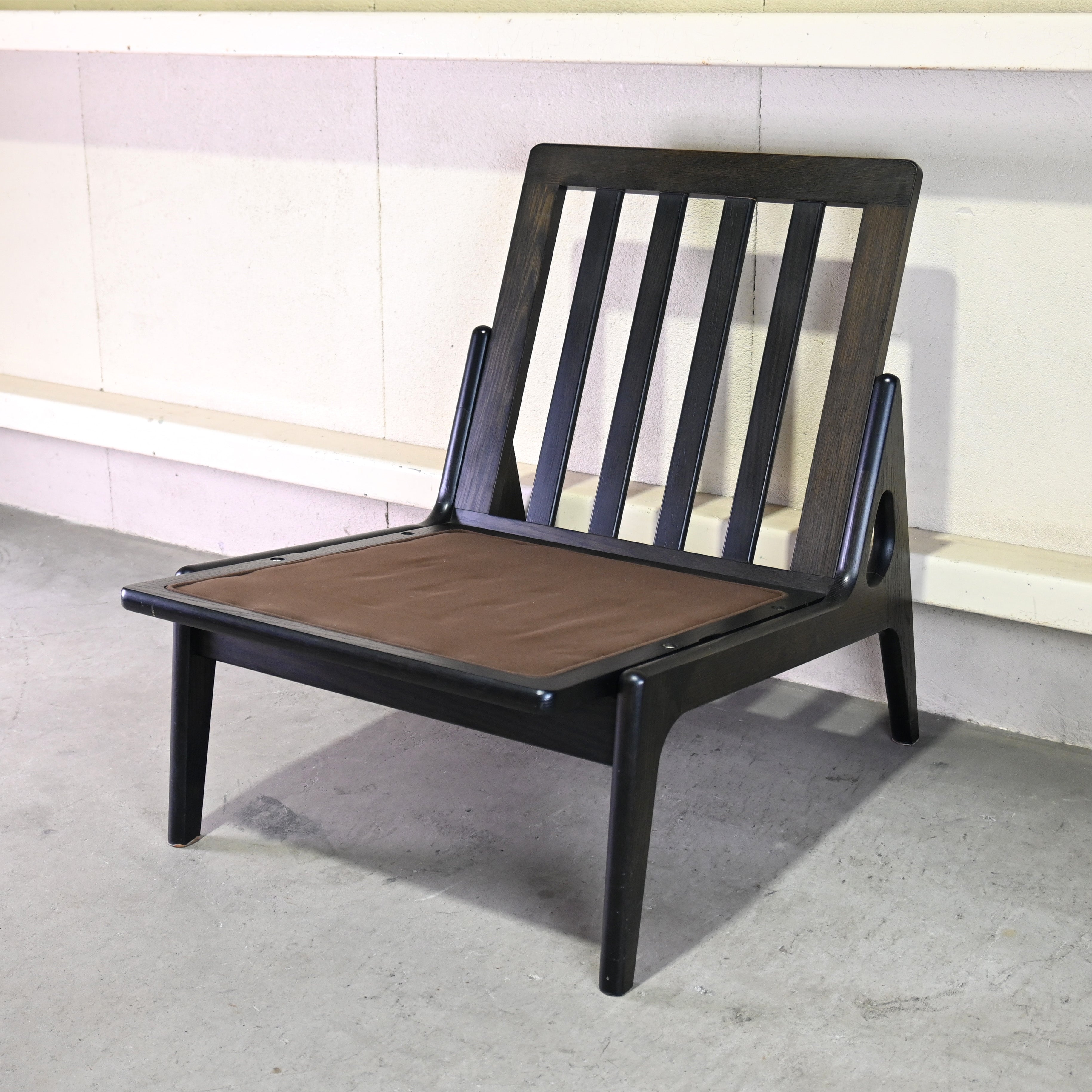 MARUNI60 Frame chair 1seater Walnut Vinyl leather Armless Japanese modern Long life design / マルニ60 フレームチェア 1シーター ウォールナット材 ビニールレザー アームレス ジャパニーズモダン ロングライフデザイン