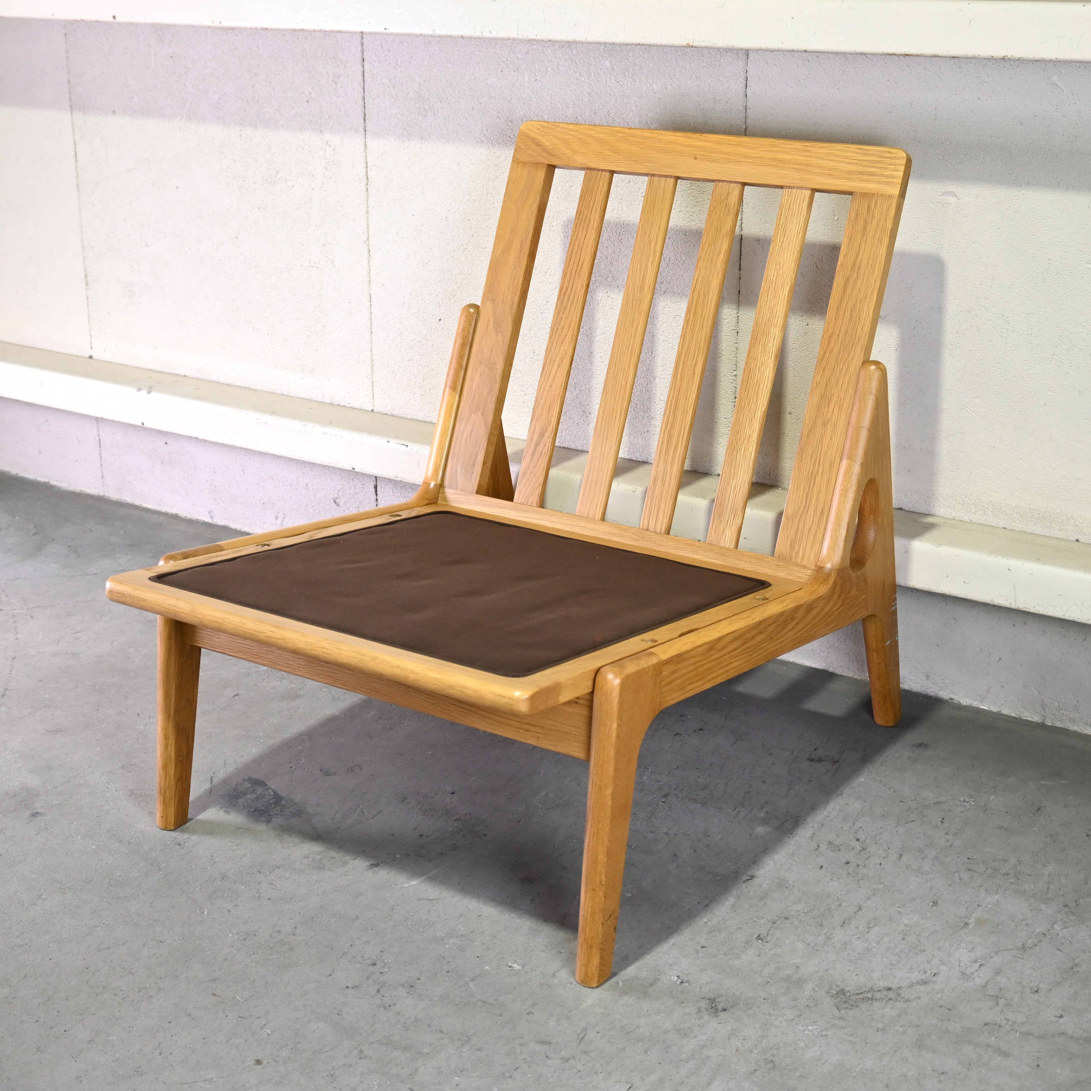 MARUNI60 Frame chair 1seater Oakwood Vinyl leather Armless Japanese modern Long life design / マルニ60 フレームチェア 1シーター オーク材 ビニールレザー アームレス ジャパニーズモダン ロングライフデザイン