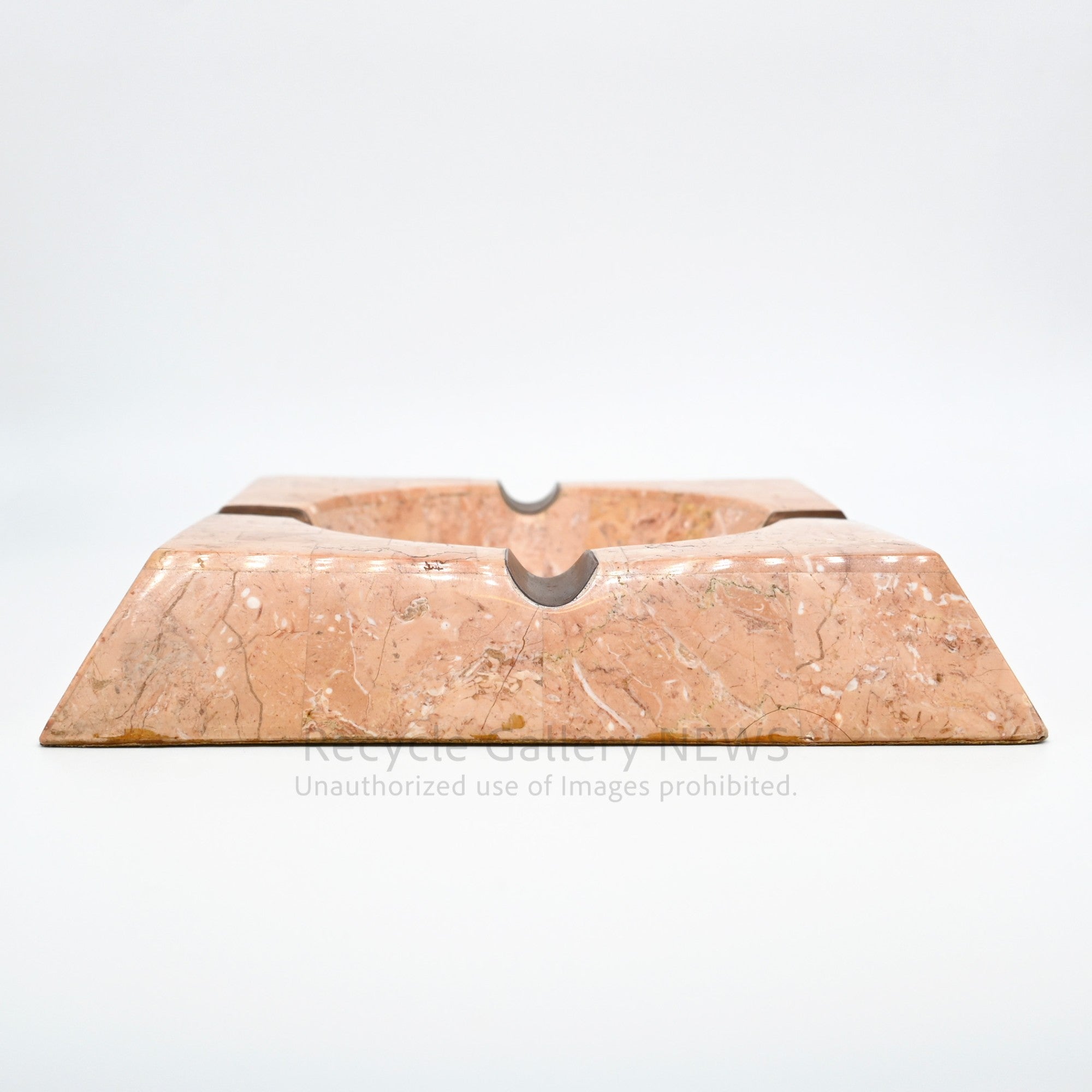 Pink Marble Look Stone Texture Ash Tray Square Mid-Century Modern / 大理石調 アッシュトレイ 灰皿 スクエアフォルム モダンインテリア ミッドセンチュリー ピンク マーブル