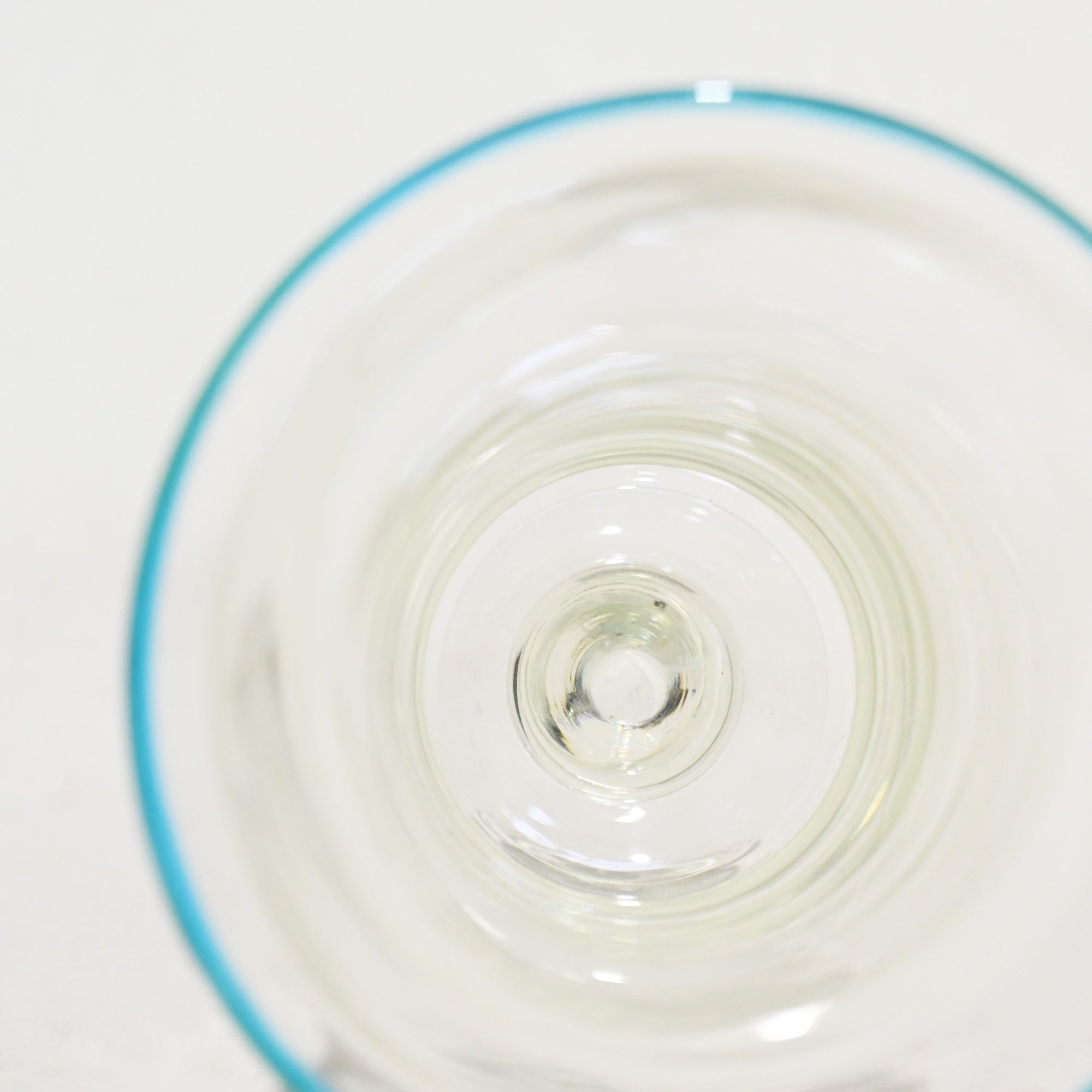 Vintage Japanese Blown glass Blue&Clear Ice Cup Parfait Glass / ヴィンテージ 和ガラス 吹きガラス 青＆透明 氷コップ パフェグラス