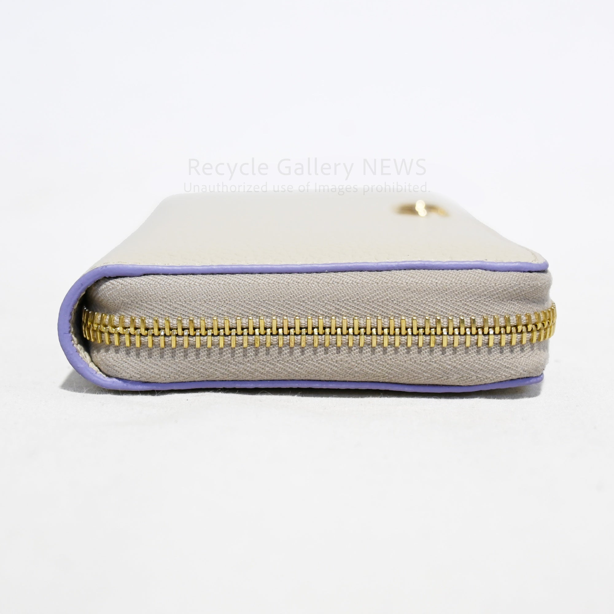 GUCCI Double G Two-Tone Zip-Around Wallet Limited to Japan Ivory and Lilac Leather Unused Italy / グッチ ダブルG バイカラー ジップアラウンドウォレット 日本限定 アイボリー&ライラックレザー 未使用品