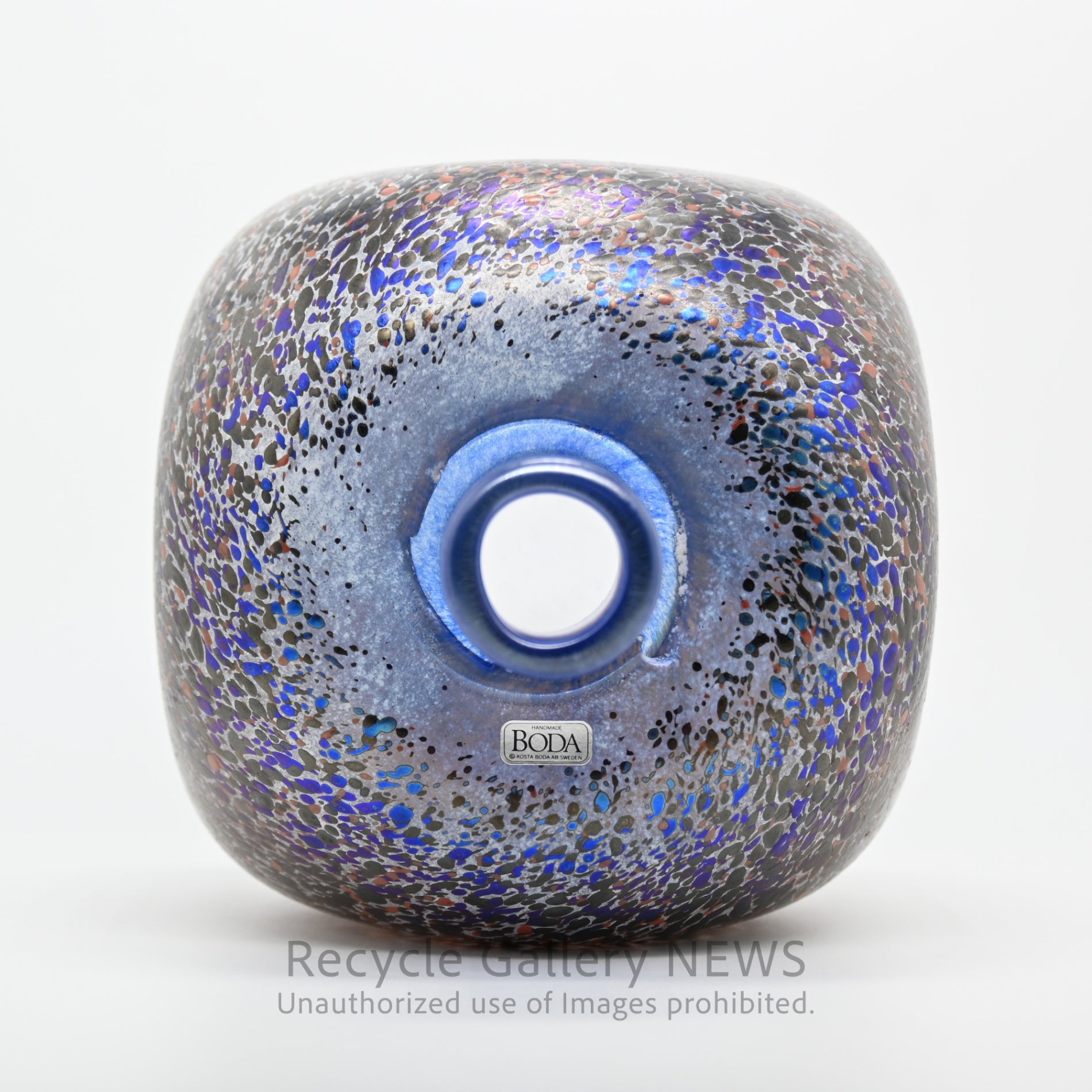 KOSTA BODA Bertil Vallien Art Modern Glass Flower Vase Purple Tones / コスタボダ ガラス フラワーベース バーティル・ヴァリーン 一輪挿し 花瓶 パープル系 アートガラス モダン