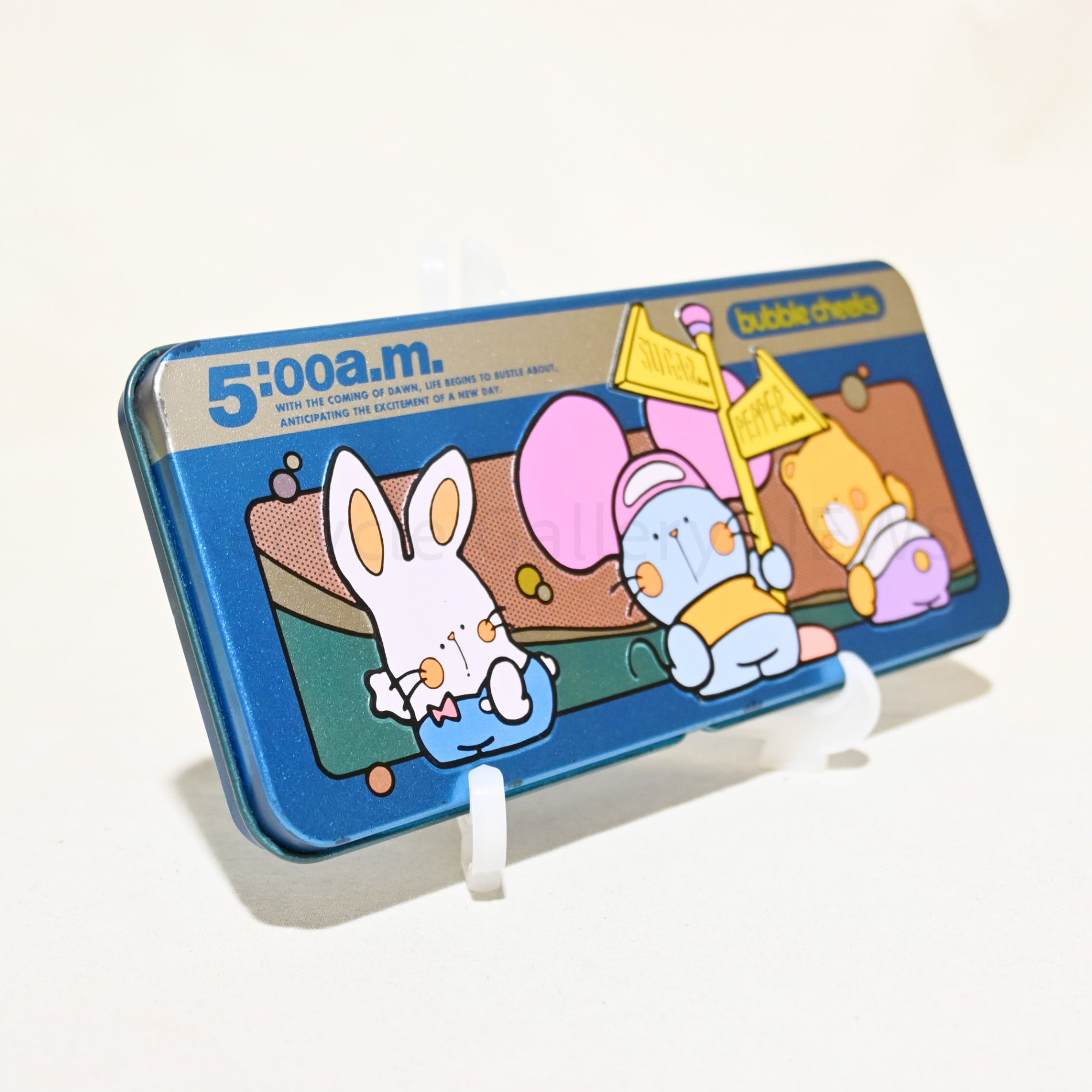 Sanrio Bubble Cheeks Pencil case Retro Japan Vintage / サンリオ バブルチークス 缶ペンケース 昭和レトロ 当時物 ヴィンテージ