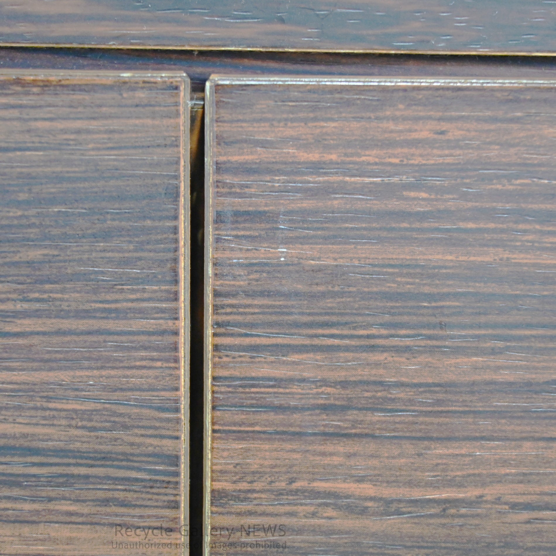 Rosewood-print Veneer small drawer unit with 3 drawers Showa retro style / ローズウッドプリント 突板小引き出し 引出3杯 昭和レトロ