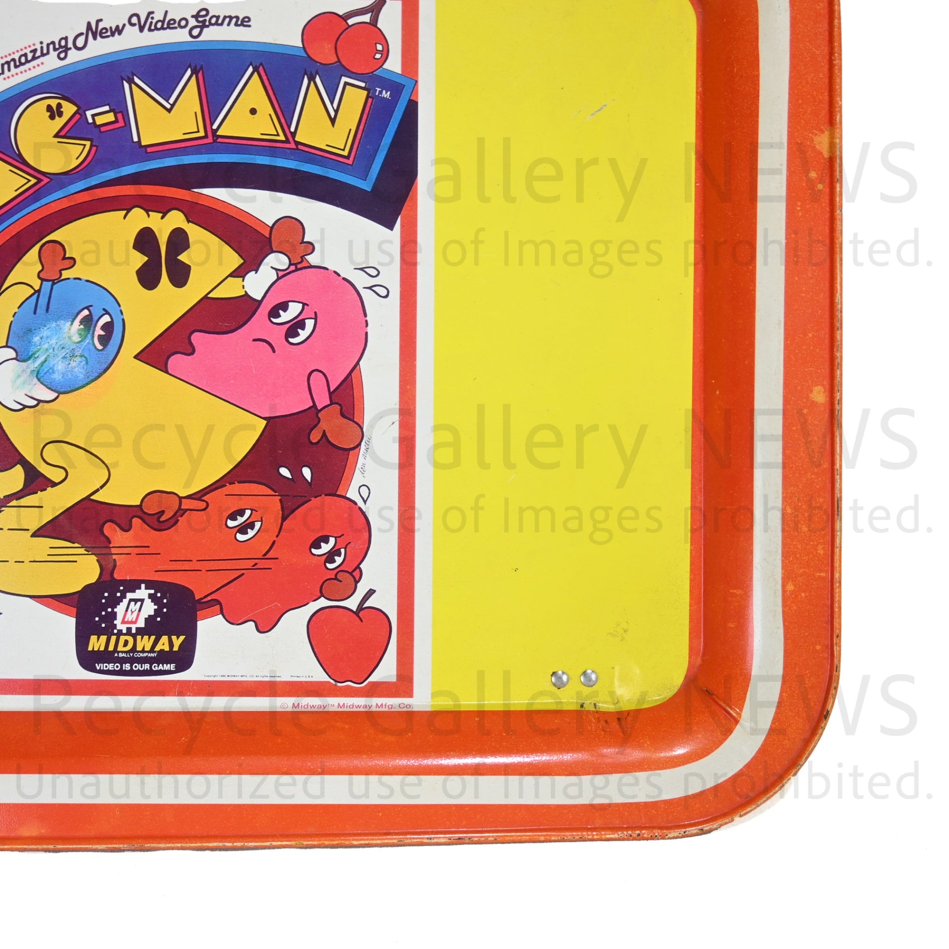 PAC-MAN Folding Mini Table Tin Tray 1980’s Vintage / パックマン 折りたたみ ミニテーブルトレー ブリキトレイ 80年代ヴィンテージ