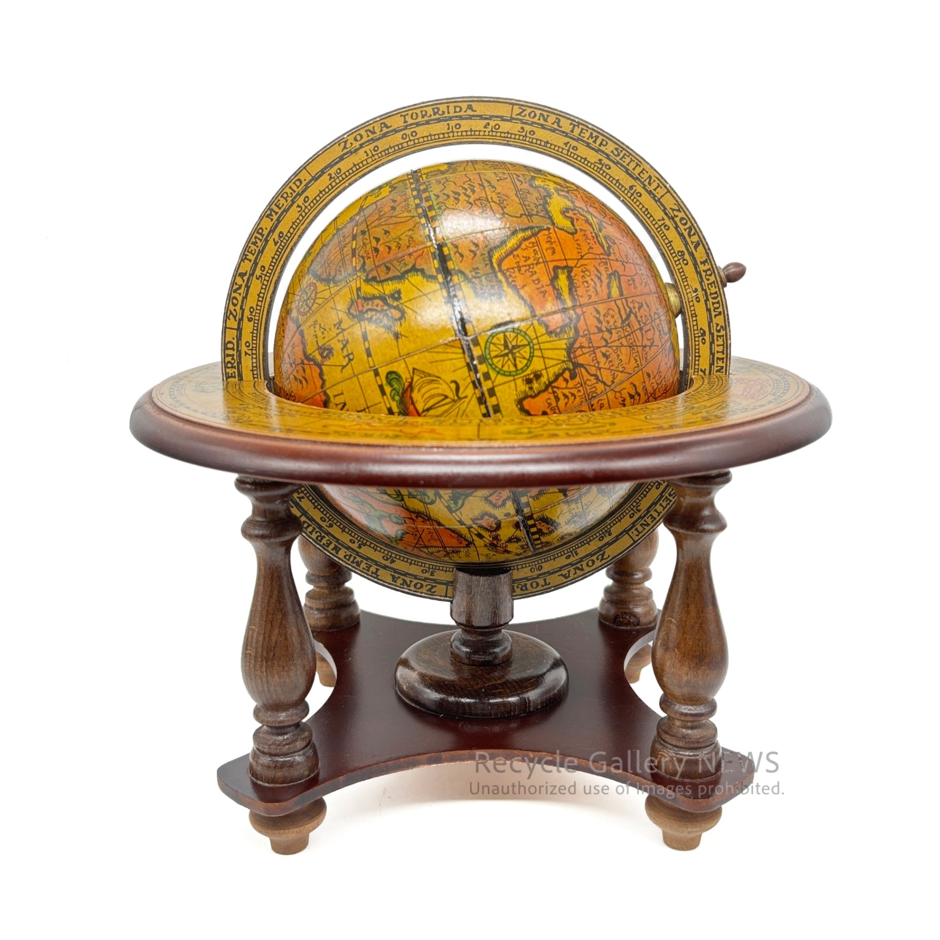 Antique-style globe featuring the twelve signs of the Zodiac Italy / アンティーク地球儀 黄道十二星座 イタリア製