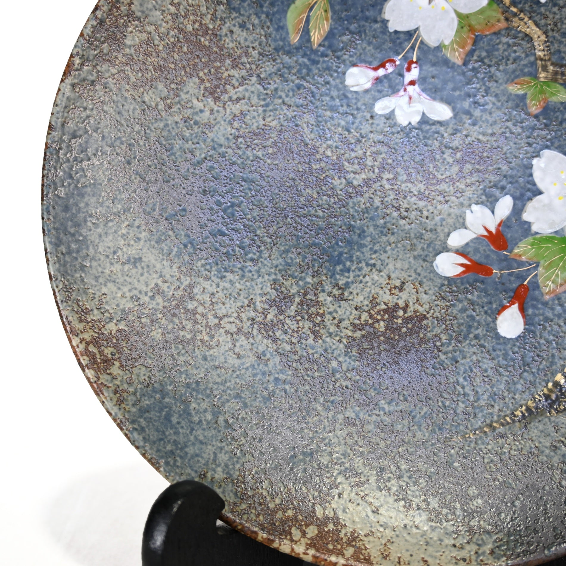 伝作窯 桜 絵盛皿 箱付き 和皿 / Densaku-kiln blossom Plate Japanese dish