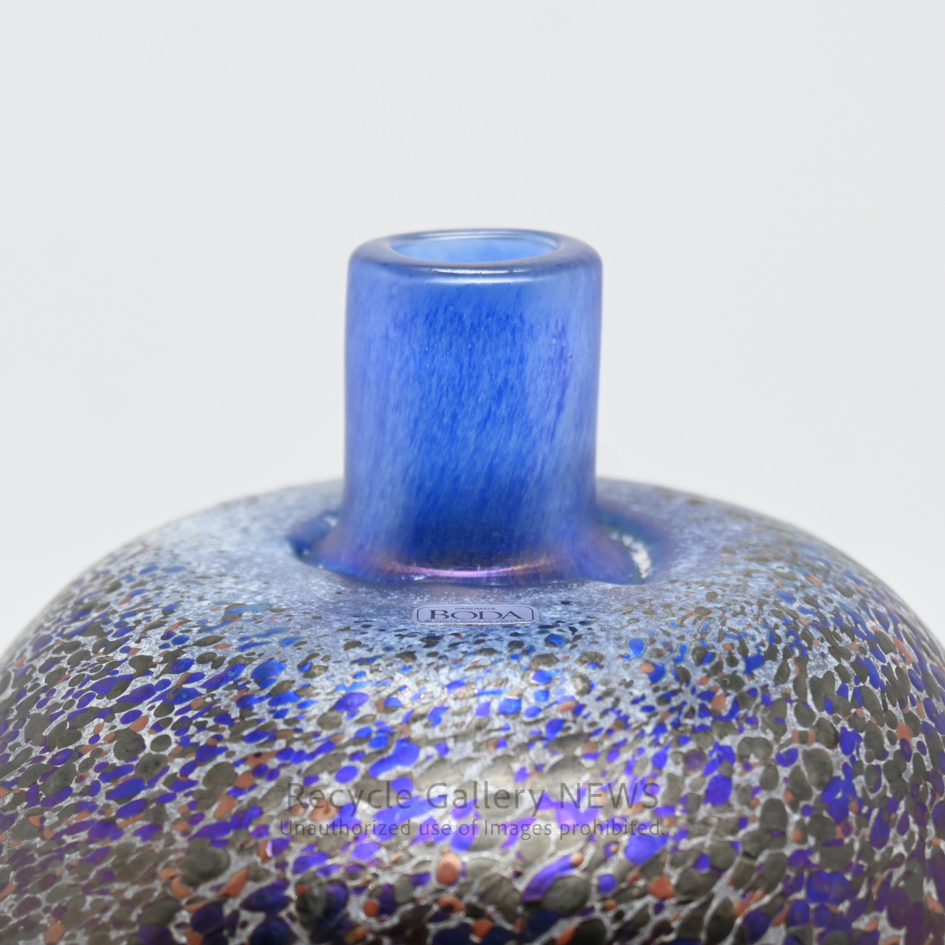 KOSTA BODA Bertil Vallien Art Modern Glass Flower Vase Purple Tones / コスタボダ ガラス フラワーベース バーティル・ヴァリーン 一輪挿し 花瓶 パープル系 アートガラス モダン