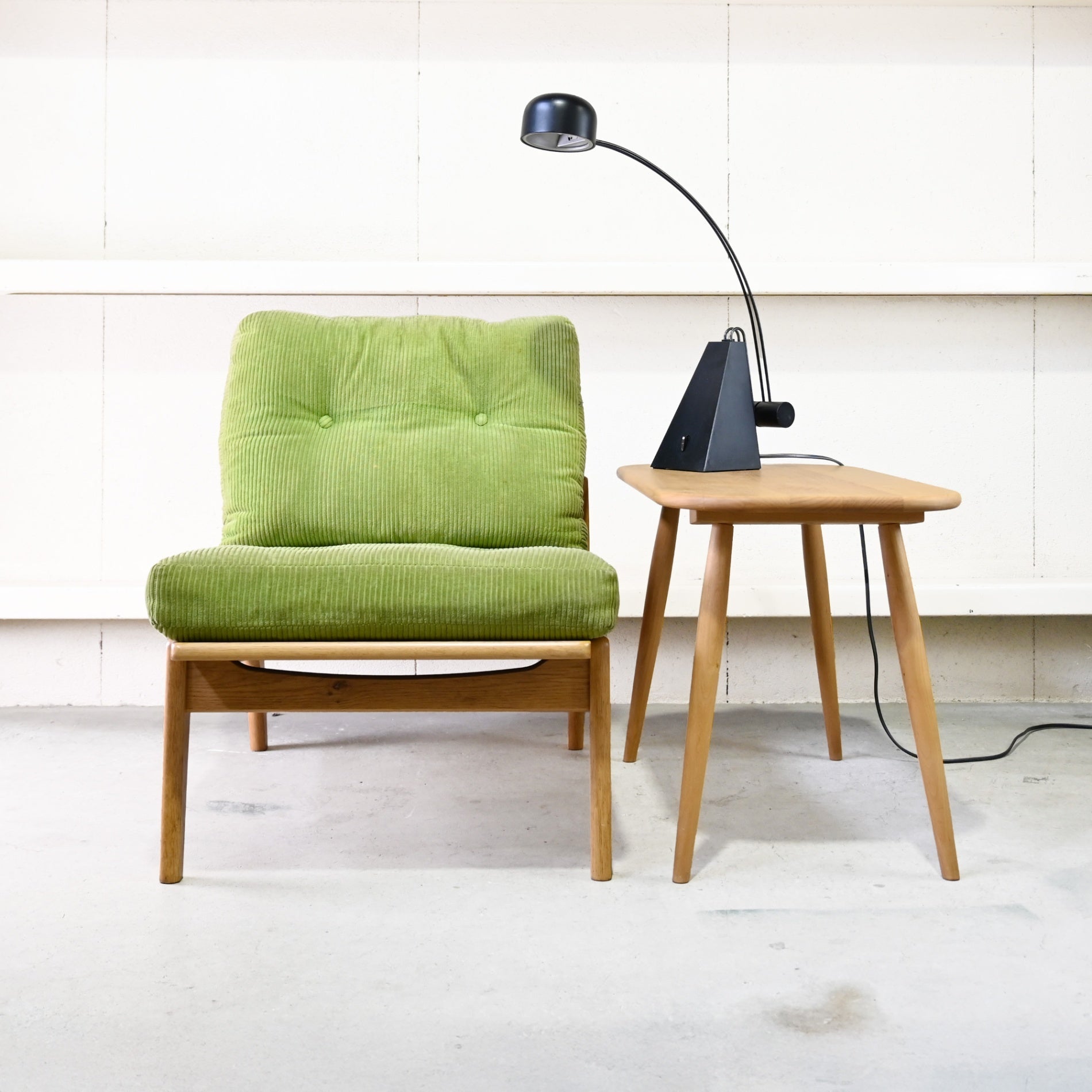 Maruni60 Frame Chair in Green Fabric Japanese Mid Century Modern / マルニ60 フレームチェア グリーンファブリック 日本 ミッドセンチュリー  ジャパニーズモダン