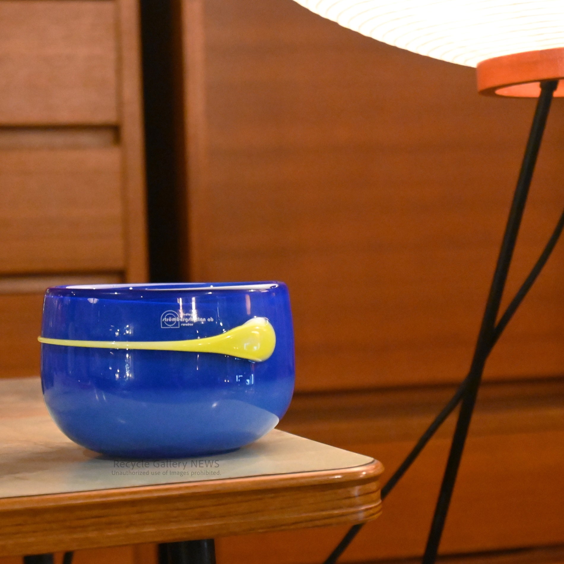 Strombergshyttan × Jonas Torstensson Blue glass bowl Scandinavian Style Swedish 1990's / ストロンベリヒッタン ヨナス・トルステンソン ブルーグラスボウル スウェーデン 北欧 1990年代