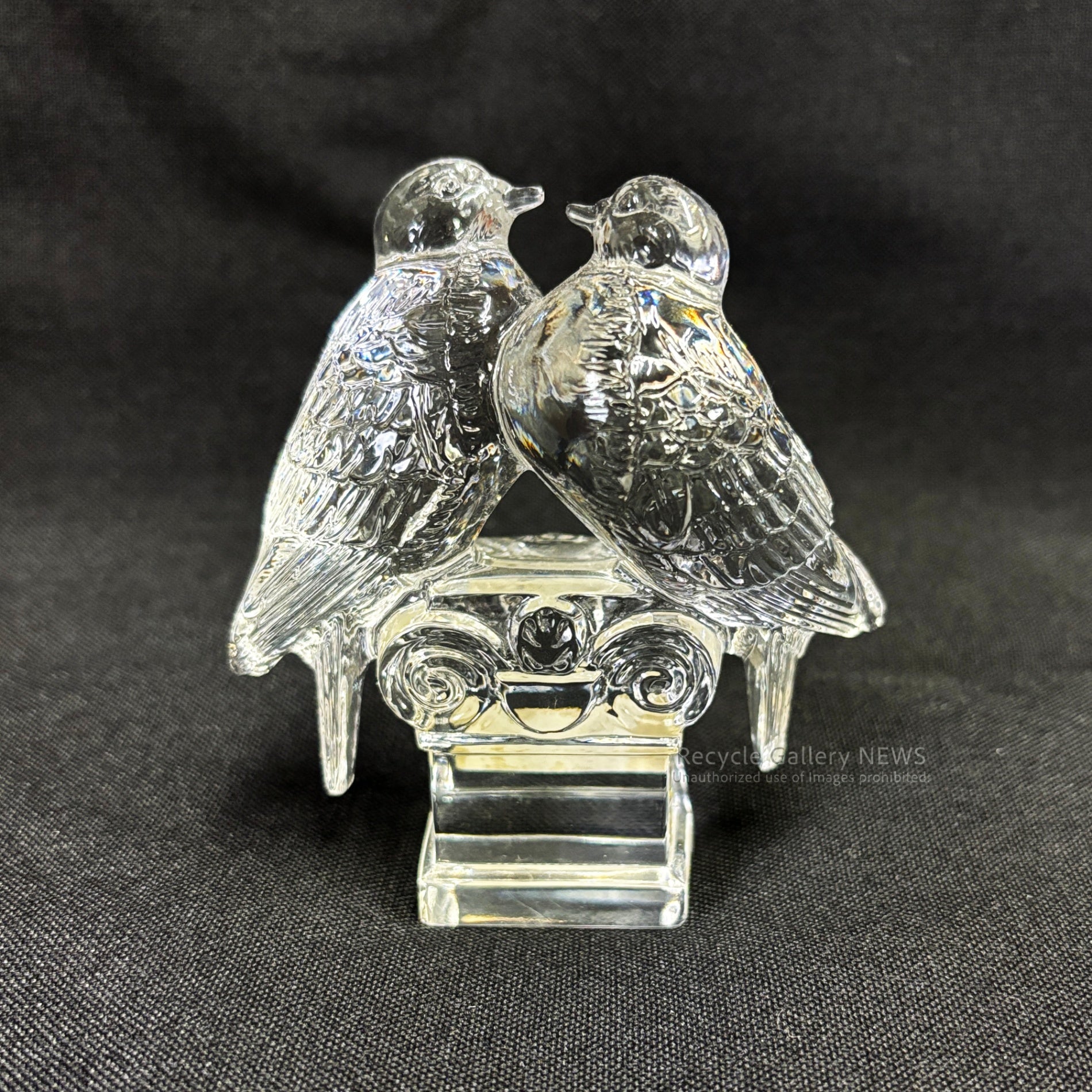 Nachtmann Crystal Glass Small Bird Figurine Ornament / ナハトマン クリスタルガラス 小鳥 フィギュリン 置物