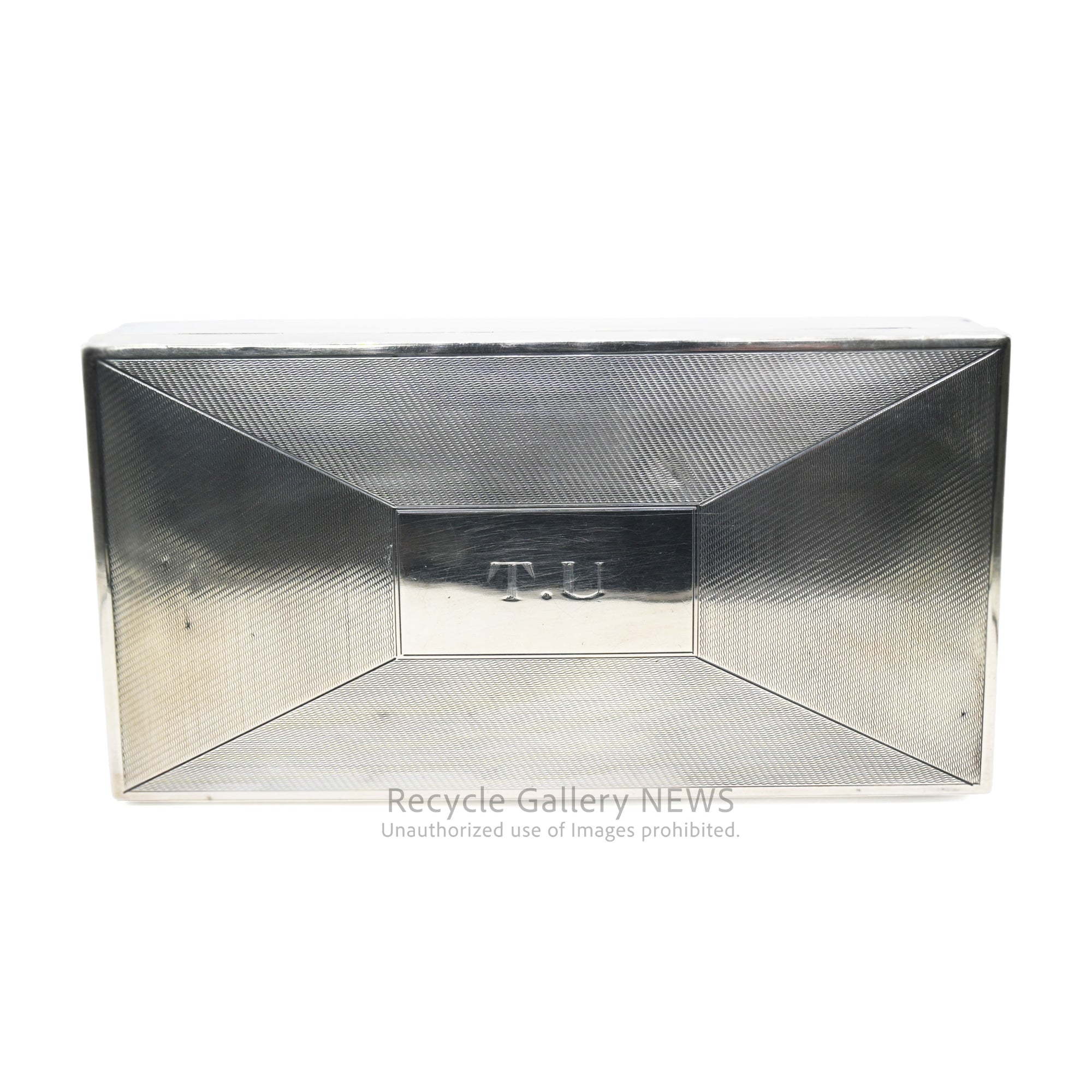 Antique 1932 Art Deco Era English Sterling Silver Case Birmingham / 1932年 アール・デコ様式 バーミンガム 英国純銀製 シルバーケース アンティーク