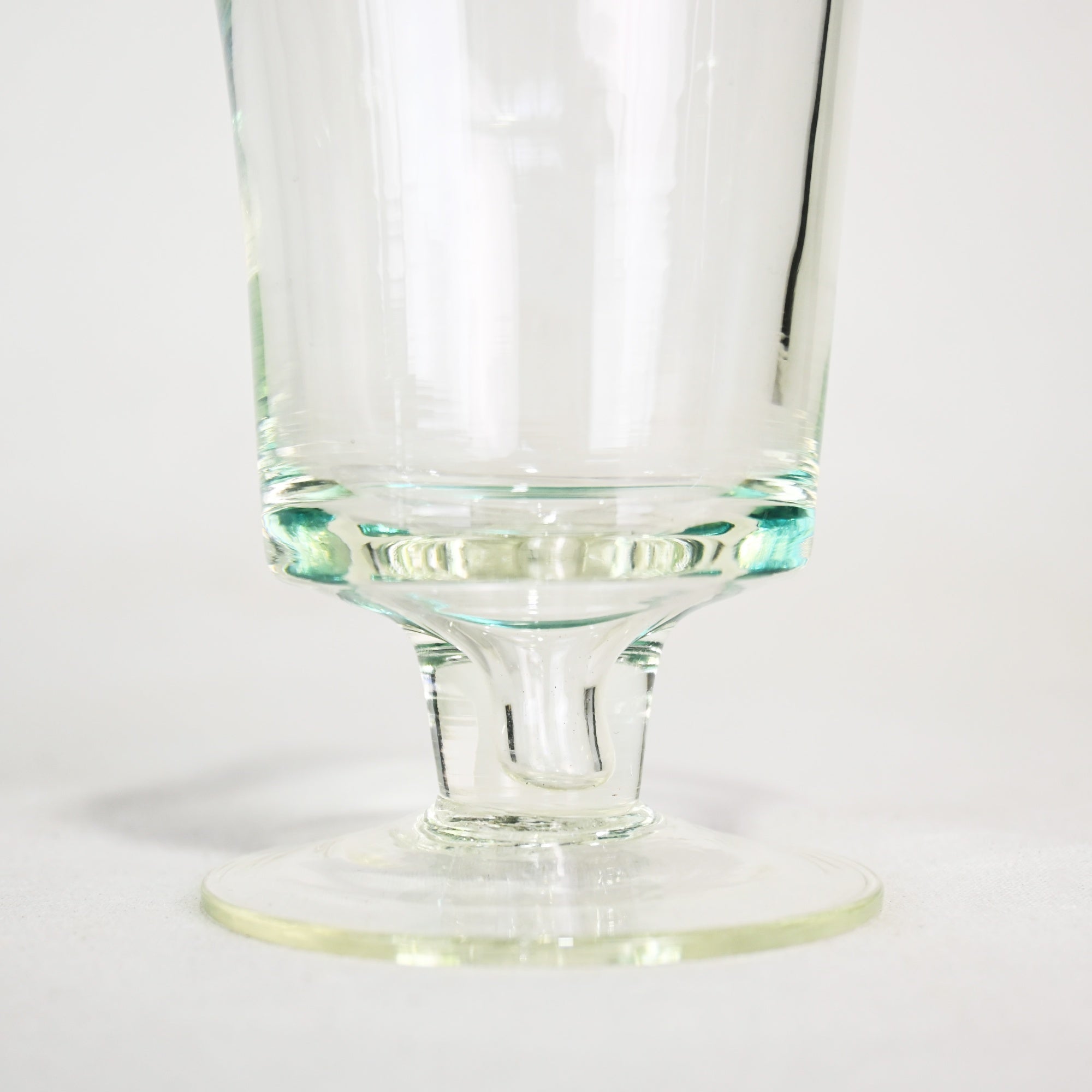 Vintage Japanese Blown glass Blue&Clear Ice Cup Parfait Glass / ヴィンテージ 和ガラス 吹きガラス 青＆透明 氷コップ パフェグラス