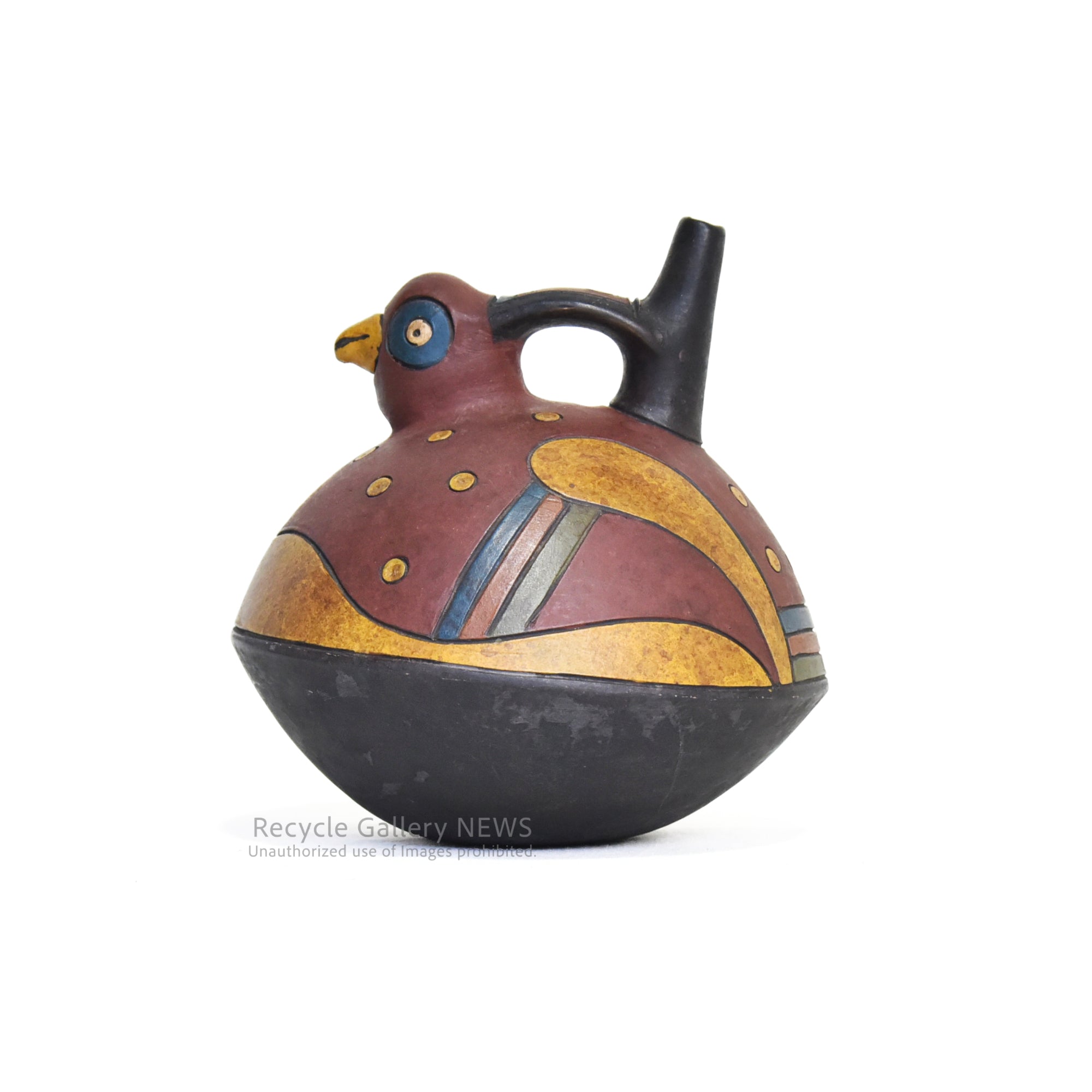 South America Bird Jug earthenware Stoneware Peru Fork art / 鳥型 鐙型注口土器 水差し 炻器 南米 ペルー フォークアート