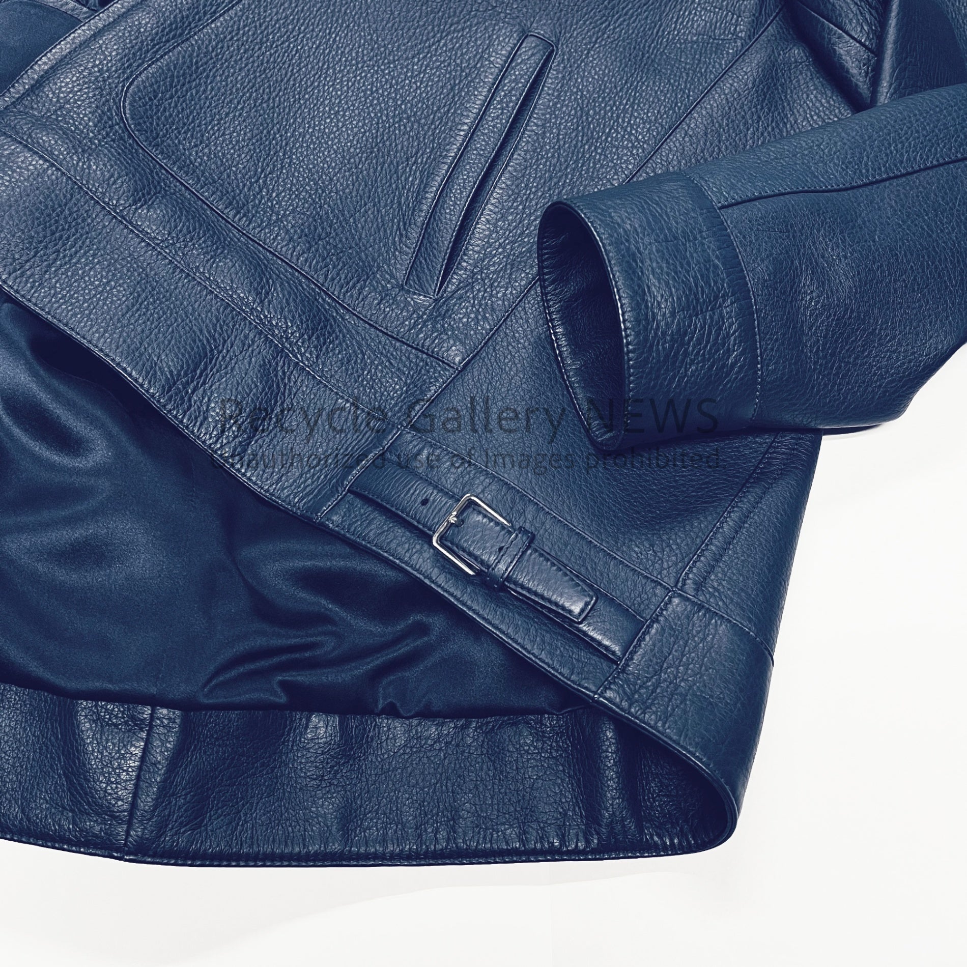 LOEWE Men's Deerskin Leather Jacket 2012 Prussian Blue Stuart Vevers / ロエベ メンズ 鹿革 レザー ジャケット 2012 プルシアンブルー 青 紺色 スチュアート•ヴィヴァース