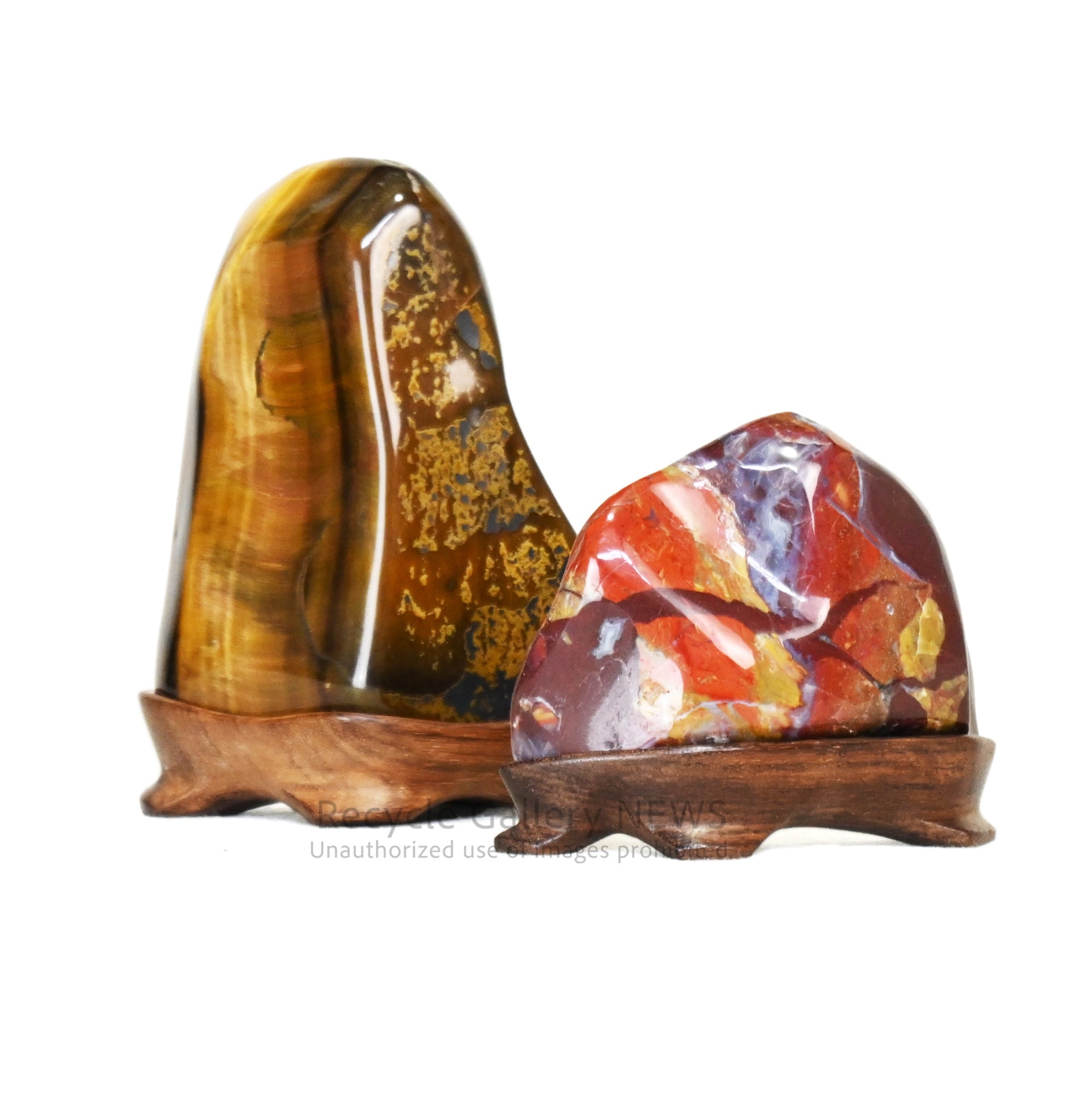 Mexican Jasper Natural Stone Ornament with Base / メキシカンジャスパー 台座付 天然石 オブジェ 置物
