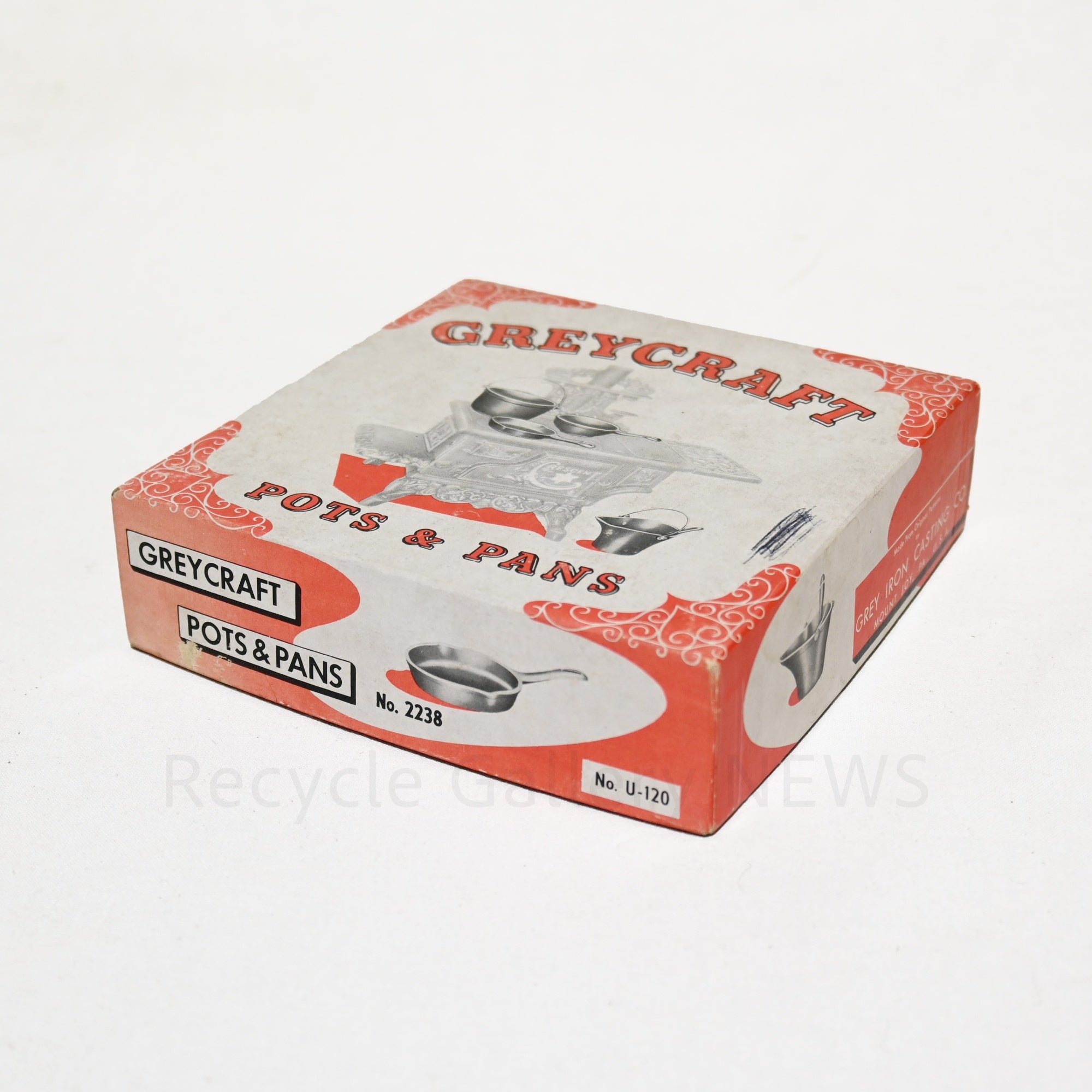 GREY IRON CASTING POTS AND PANS Miniature Iron Pot Set American Vintage Dollhouse / 鉄製 ミニチュア  鍋4点＋ヘラ１点セット アメリカンヴィンテージ ぬい活グッズドールハウス