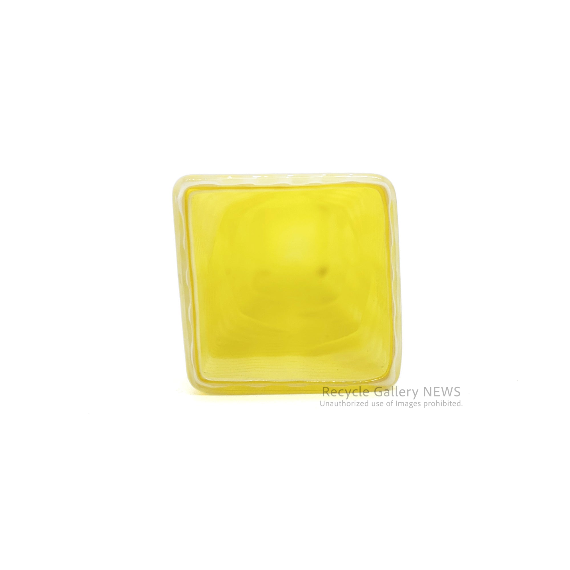 Tajima Art Glass Vase Yellow 1960s Japan /  田島硝子 花瓶 フラワーベース イエロー 1960年代 日本