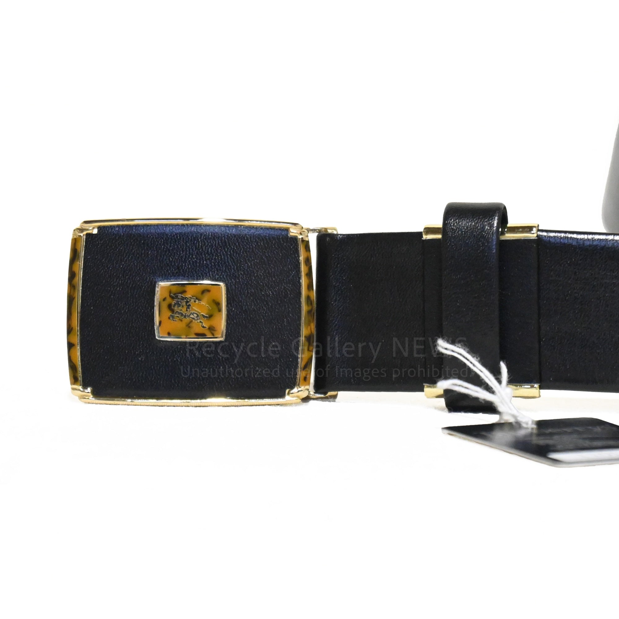 Burberry Horse logo Square buckle leather belt Pre-1999 Unisex Unused vintage 'Burberrys' / バーバリー ホースロゴ スクエアバックル レザーベルト 未使用品 1999年以前 ヴィンテージ バーバリー ユニセックス