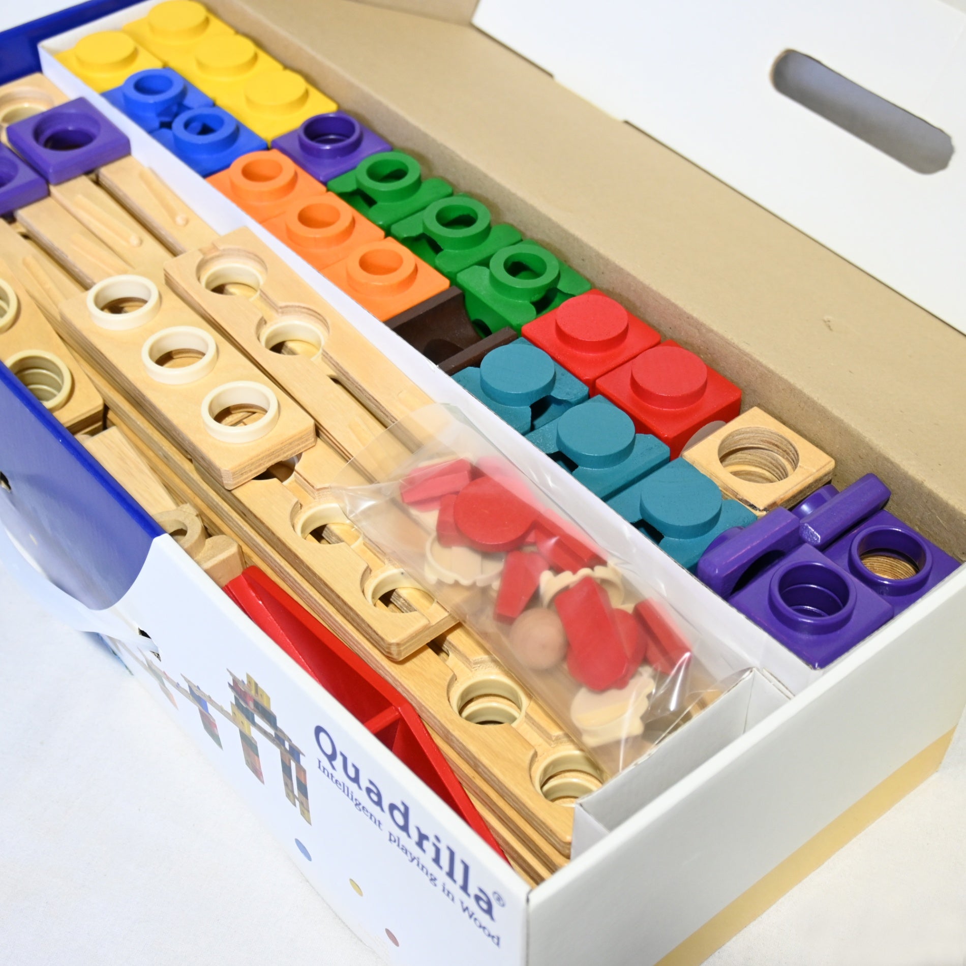 BorneLund Quadrilla Building Blocks Roll a ball Educational Toy Discontinued product / ボーネルンド クアドリラ レールセット 廃盤品 積み木 ビー玉転がし 知育玩具