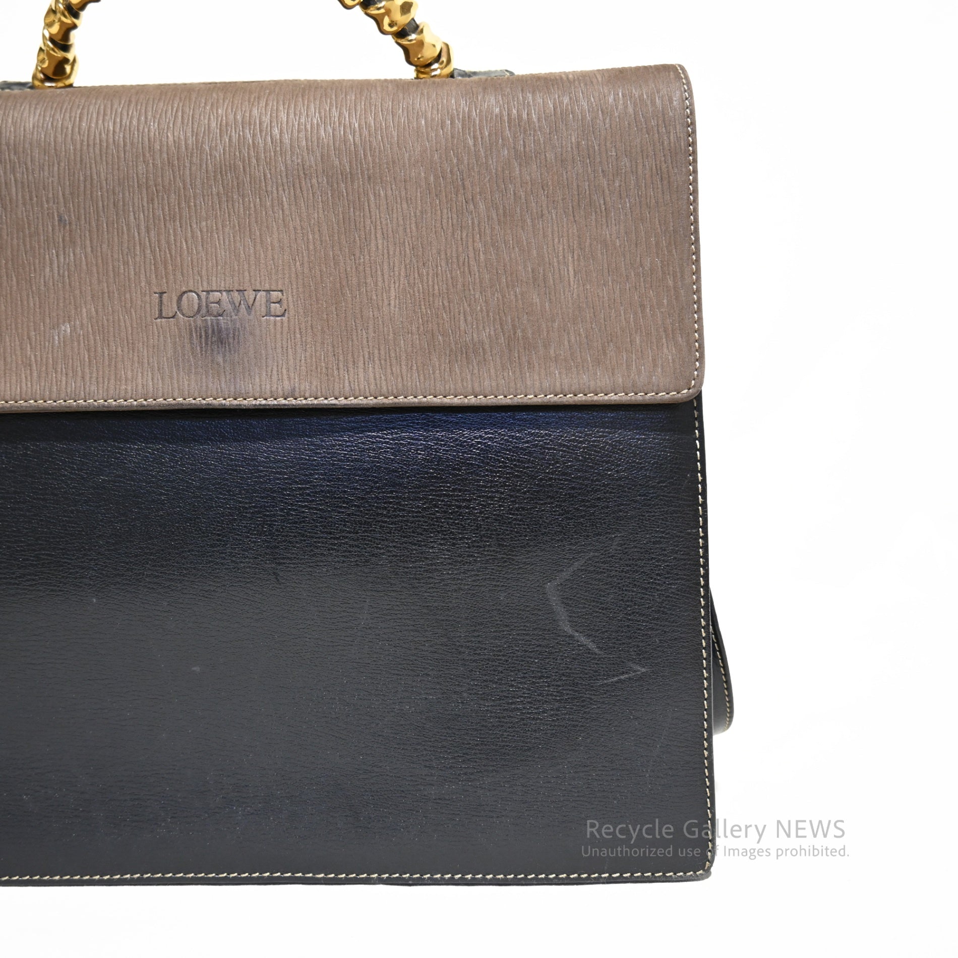 Vintage LOEWE Velázquez 2-way shoulder bag with twisted hardware / ロエベ ベラスケス ショルダーバッグ 2way ツイスト金具 ヴィンテージ