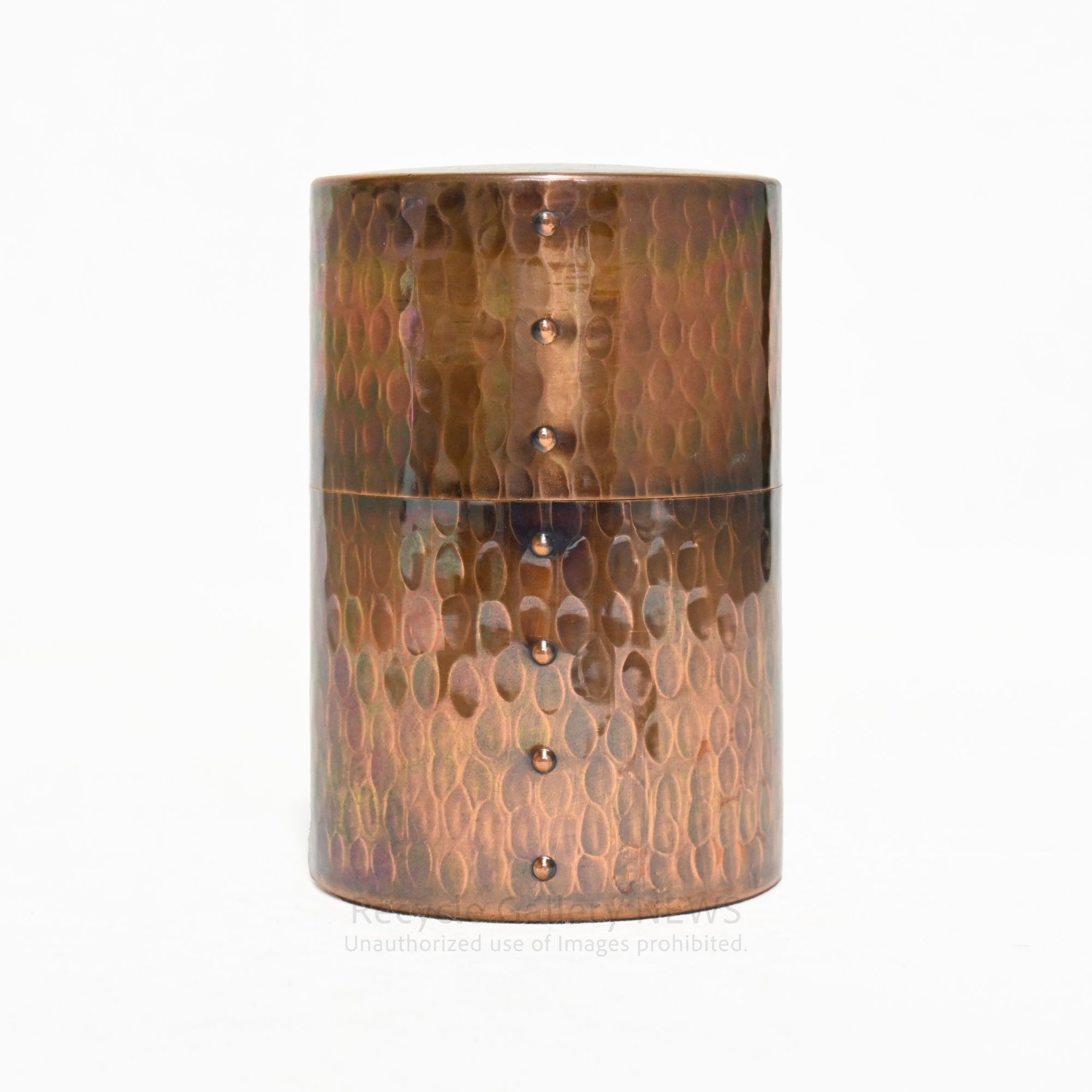 Eijundo Hammered Copper Tea Caddy Japan Vintage / 英純堂 鎚起銅器 銅製 茶筒 日本製