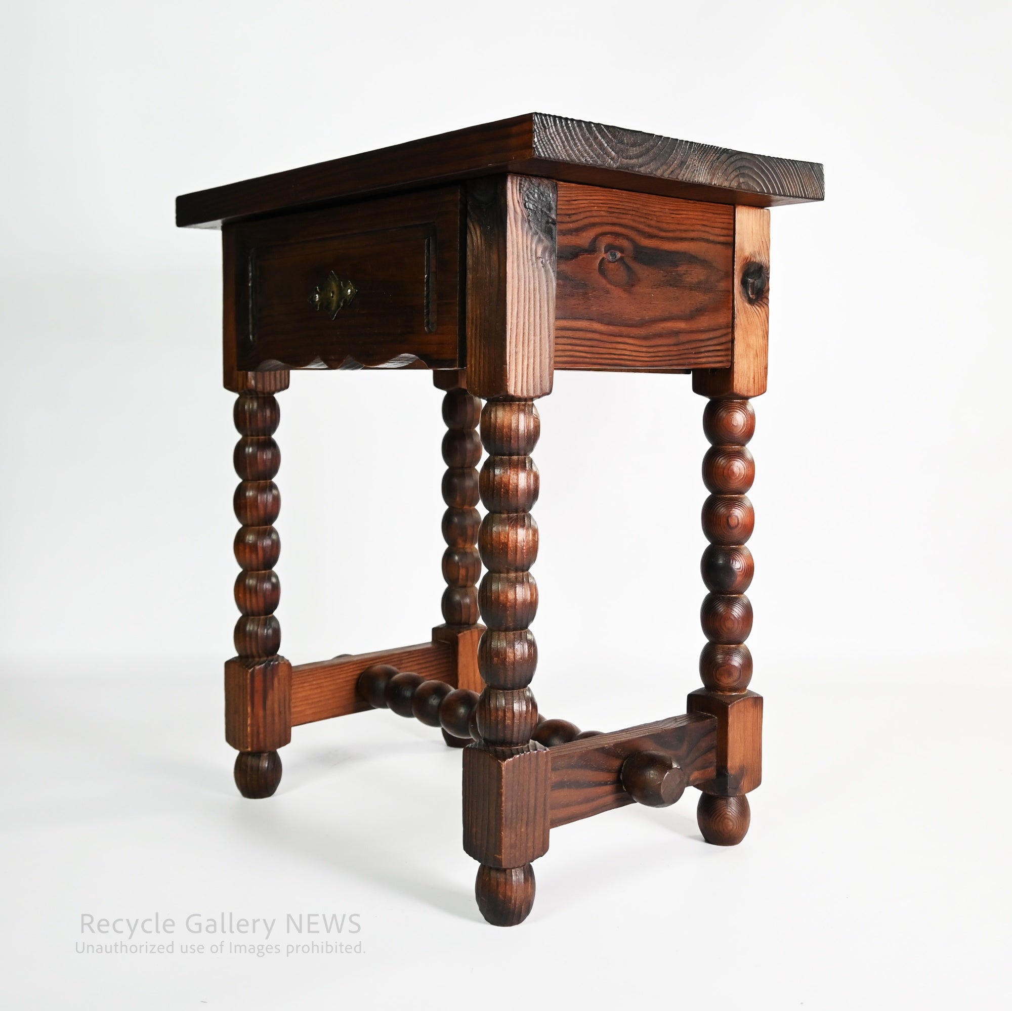 Antique Console Table with Bobbin Turned Legs Classic Spool Design / ボビンターニングレッグ コンソールテーブル アンティーク クラシック 糸巻きデザイン