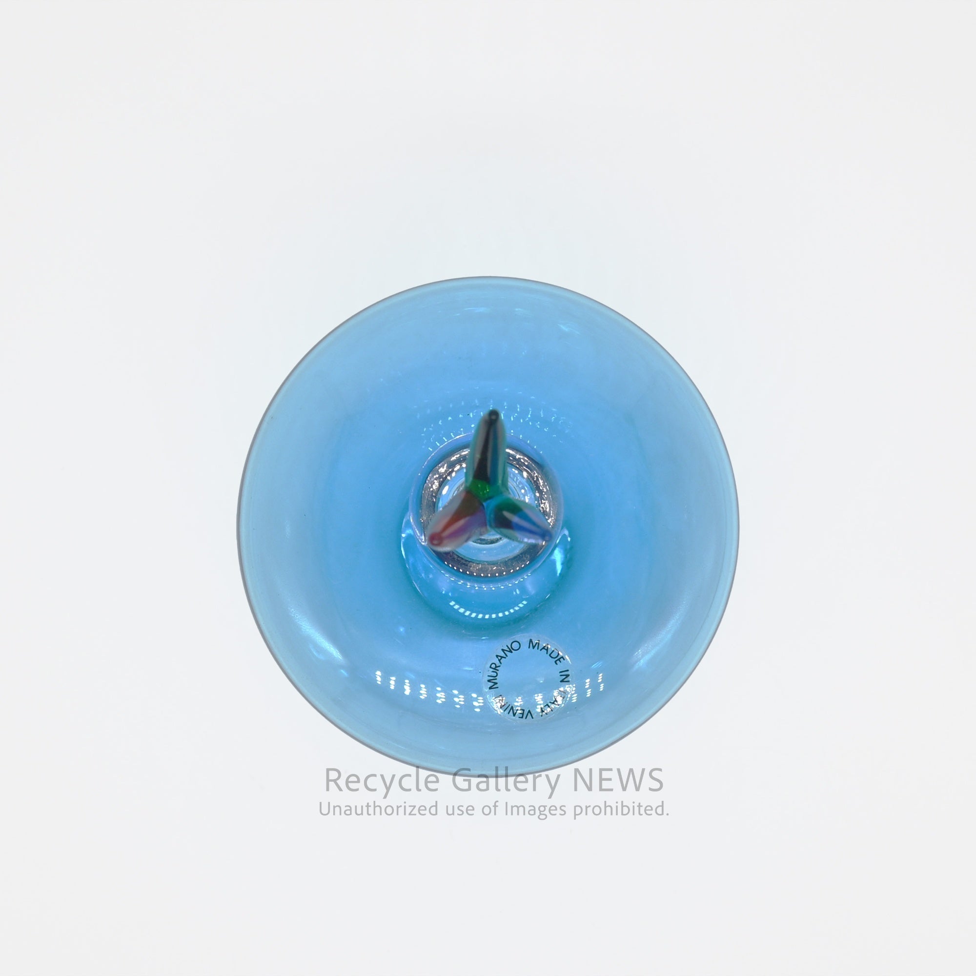 MURANO VENINI MONOFORINI Perfume Bottle Italia Blue Glass Art Piece / ムラノガラス ヴィニーニ社 香水瓶 イタリア モノフォリーニ 青色 アートピース