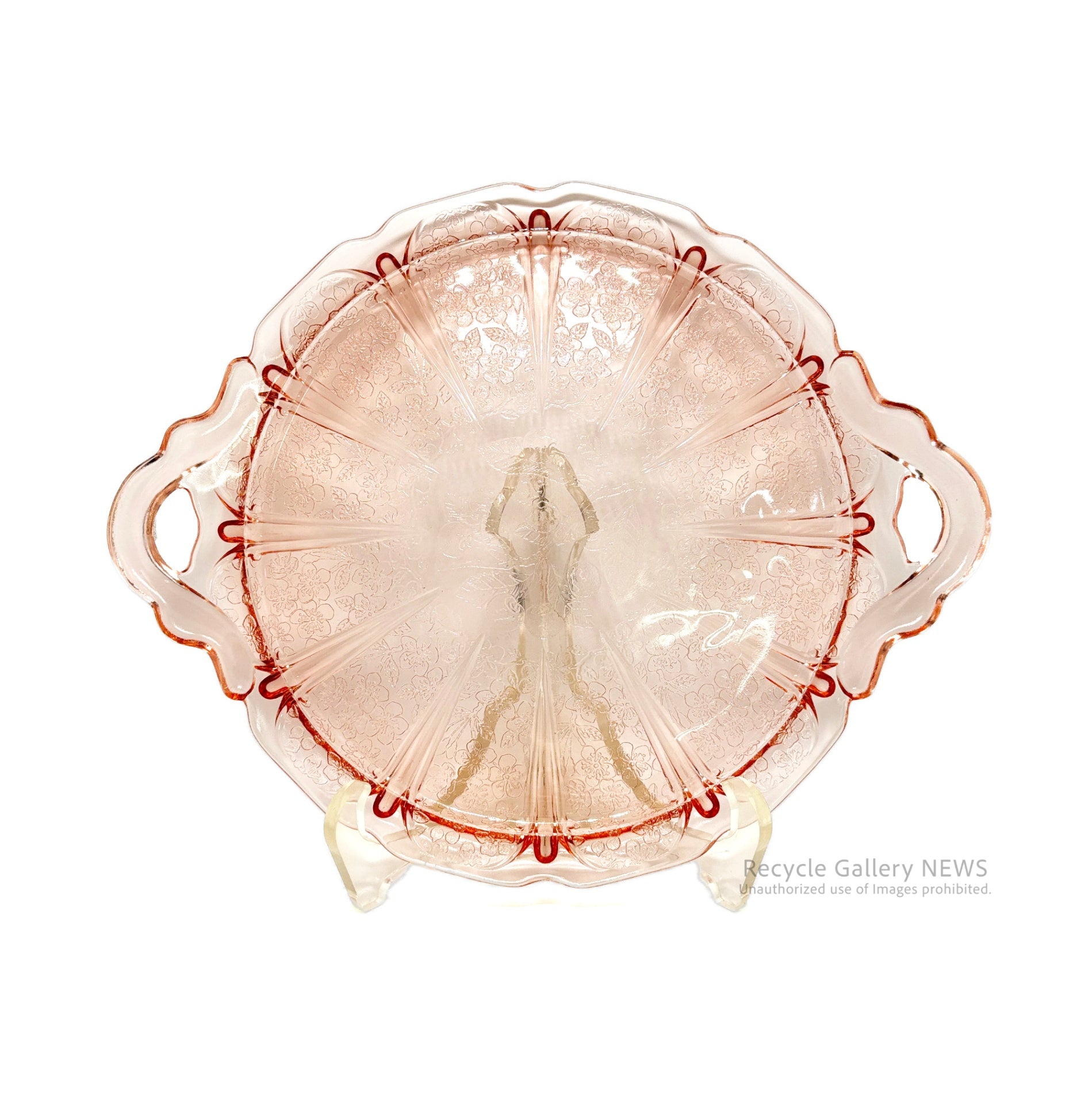 Jeannette Glass Co. Cherry Blossom BB plate U.S.A Vintage / ジャネットグラス ブレッド＆バタープレート ヴィンテージ 1930年代 ヴィンテージ