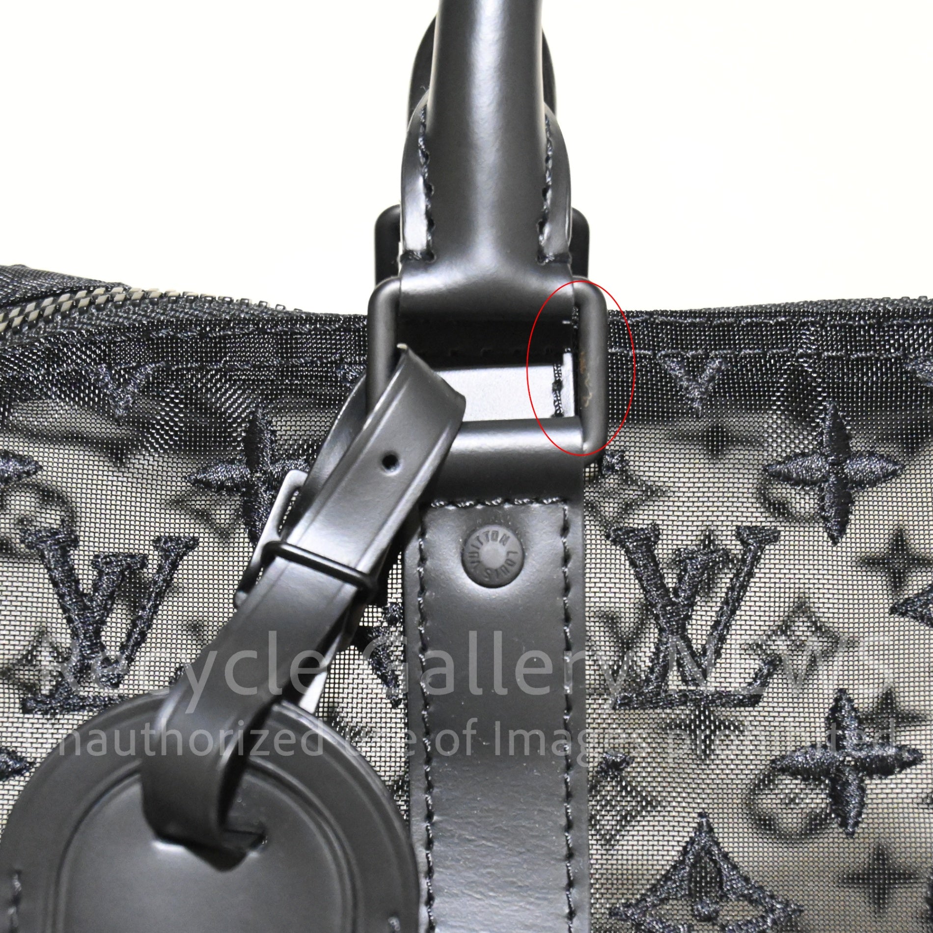 LOUIS VUITTON 2019 AW Virgil Abloh M53971 Monogram Mesh and Leather Boston Bag Keepall Bandouliere 50 / ルイ・ヴィトン ヴァージル・アブロー モノグラム メッシュ・レザー ボストンバッグ キーポル バンドリエール50