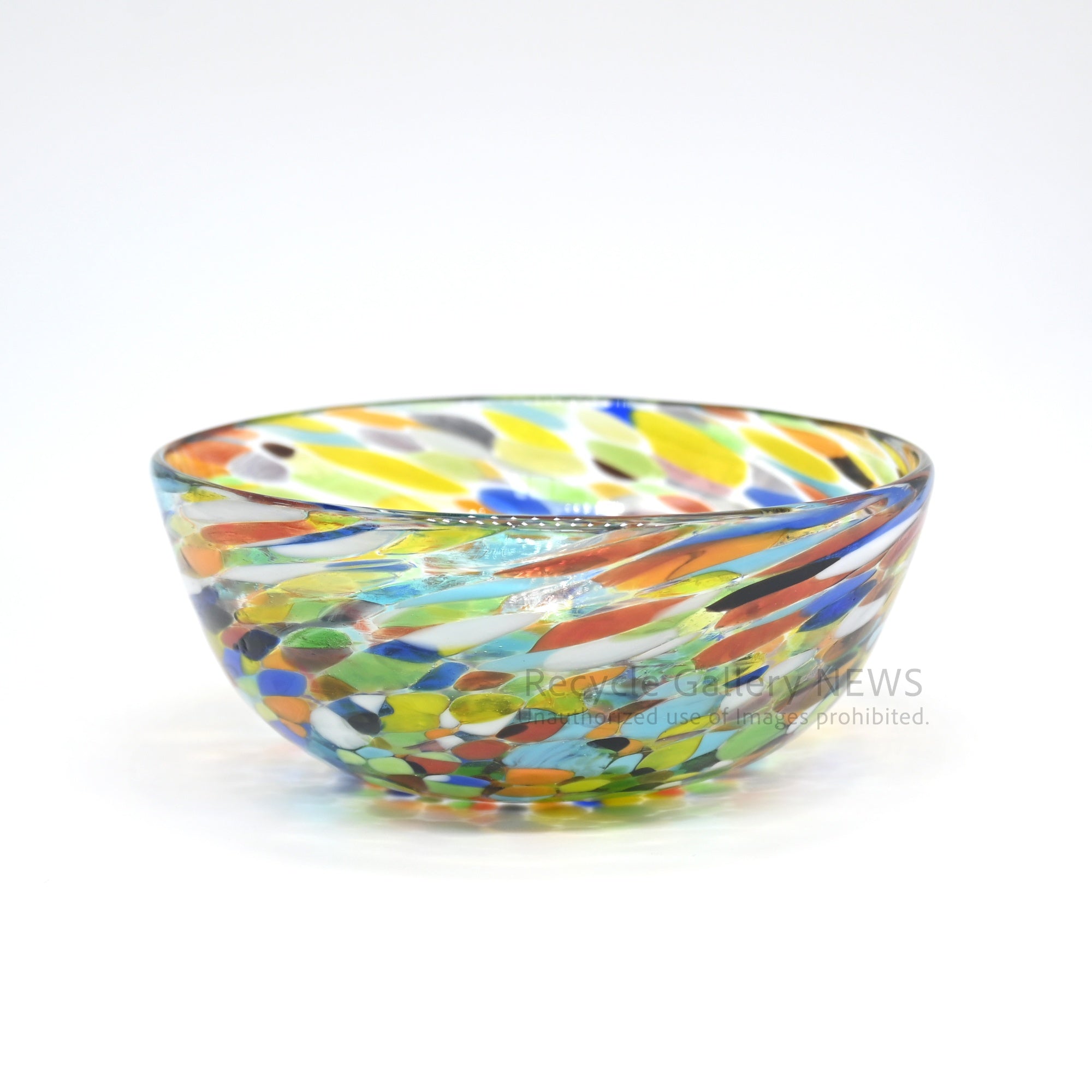 Colorful Fusion Confetti Glass Art Bowl Mexican Style / コンフェッティ アートガラス フュージョンガラス ボウル 小鉢 マルチカラー メキシカンガラス