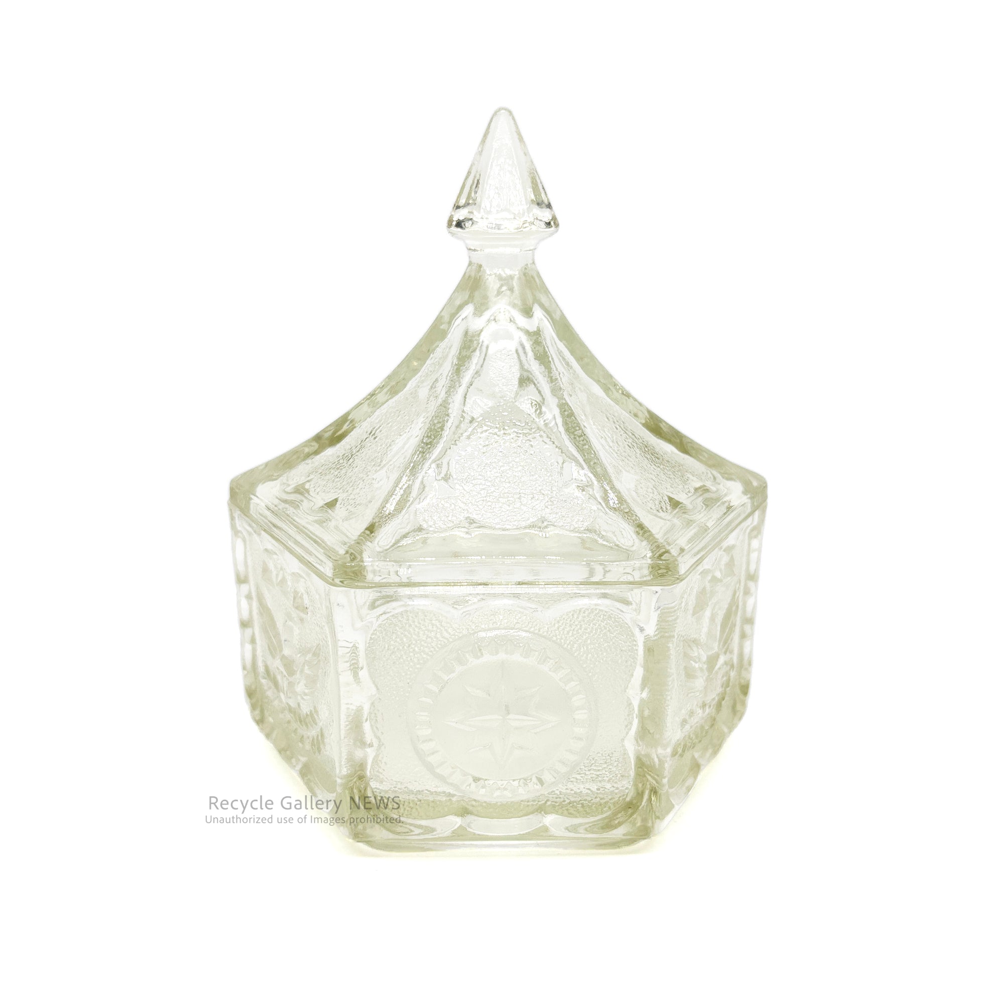 Indiana Glass Eagle & Stars Candy Pot USA Vintage / インディアナグラス イーグル＆スターズ キャンディーポット アメリカンヴィンテージ