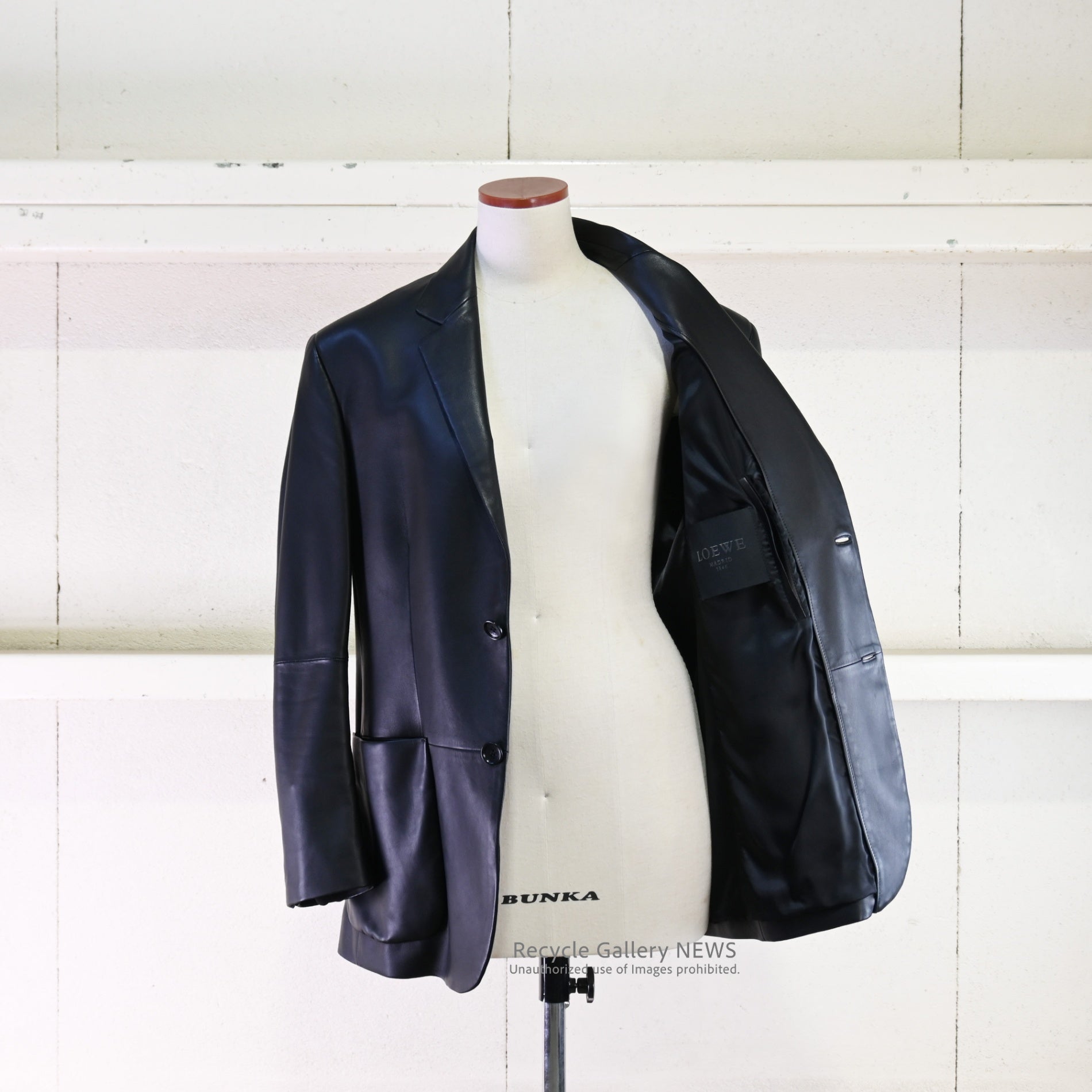 LOEWE Men's Lamb Leather Jacket in Black Jonathan Anderson
