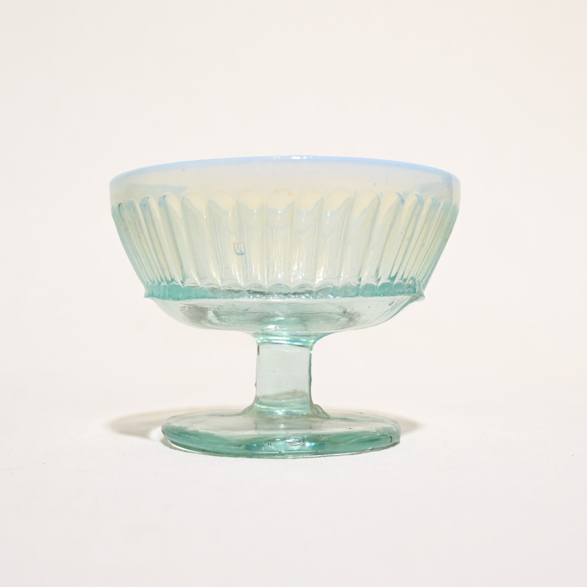 Vintage Press Glass Japanese Glass Ice Cup Ramune soda blue Color Retro / ヴィンテージ プレスガラス 和ガラス 氷コップ ラムネ色 レトロ