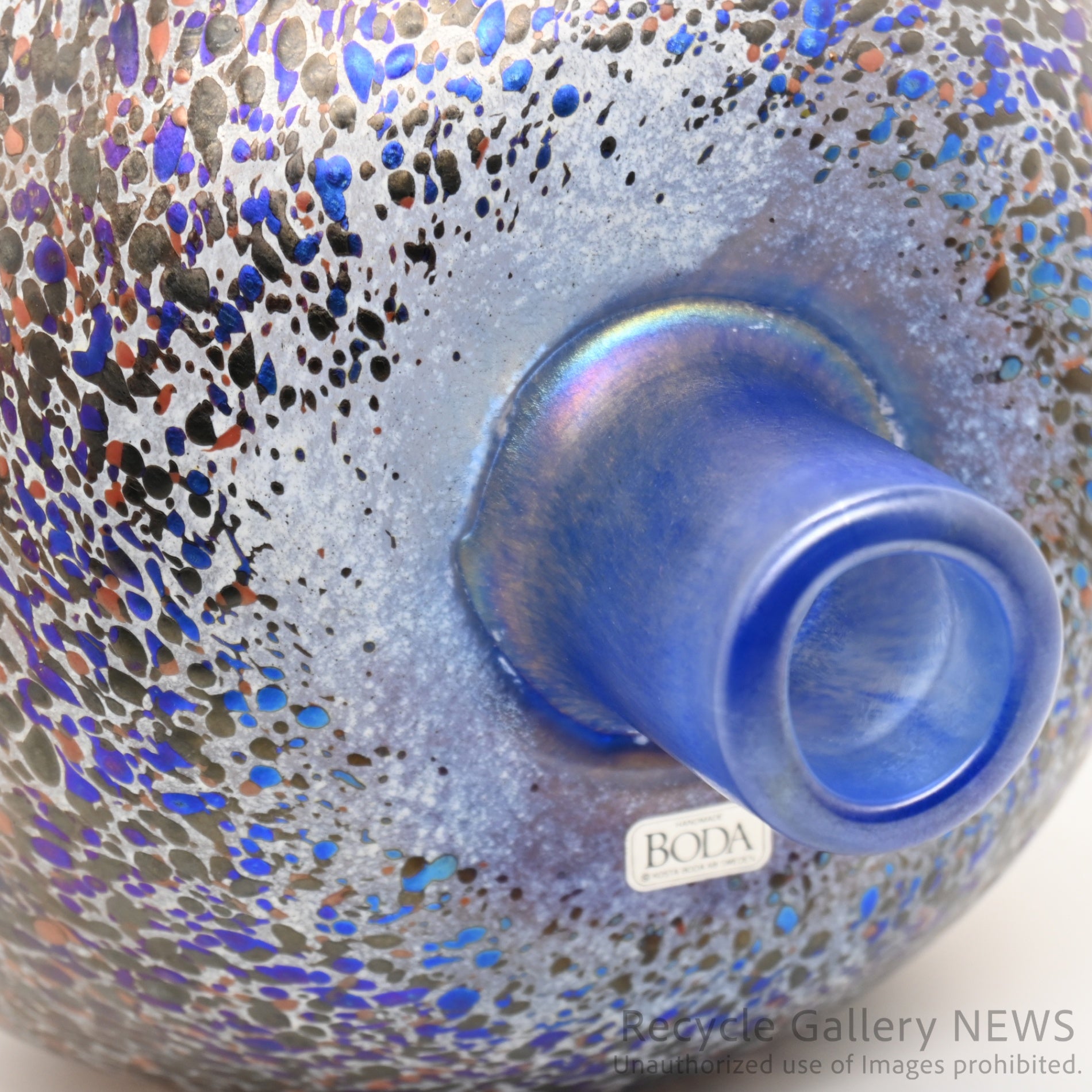 KOSTA BODA Bertil Vallien Art Modern Glass Flower Vase Purple Tones / コスタボダ ガラス フラワーベース バーティル・ヴァリーン 一輪挿し 花瓶 パープル系 アートガラス モダン