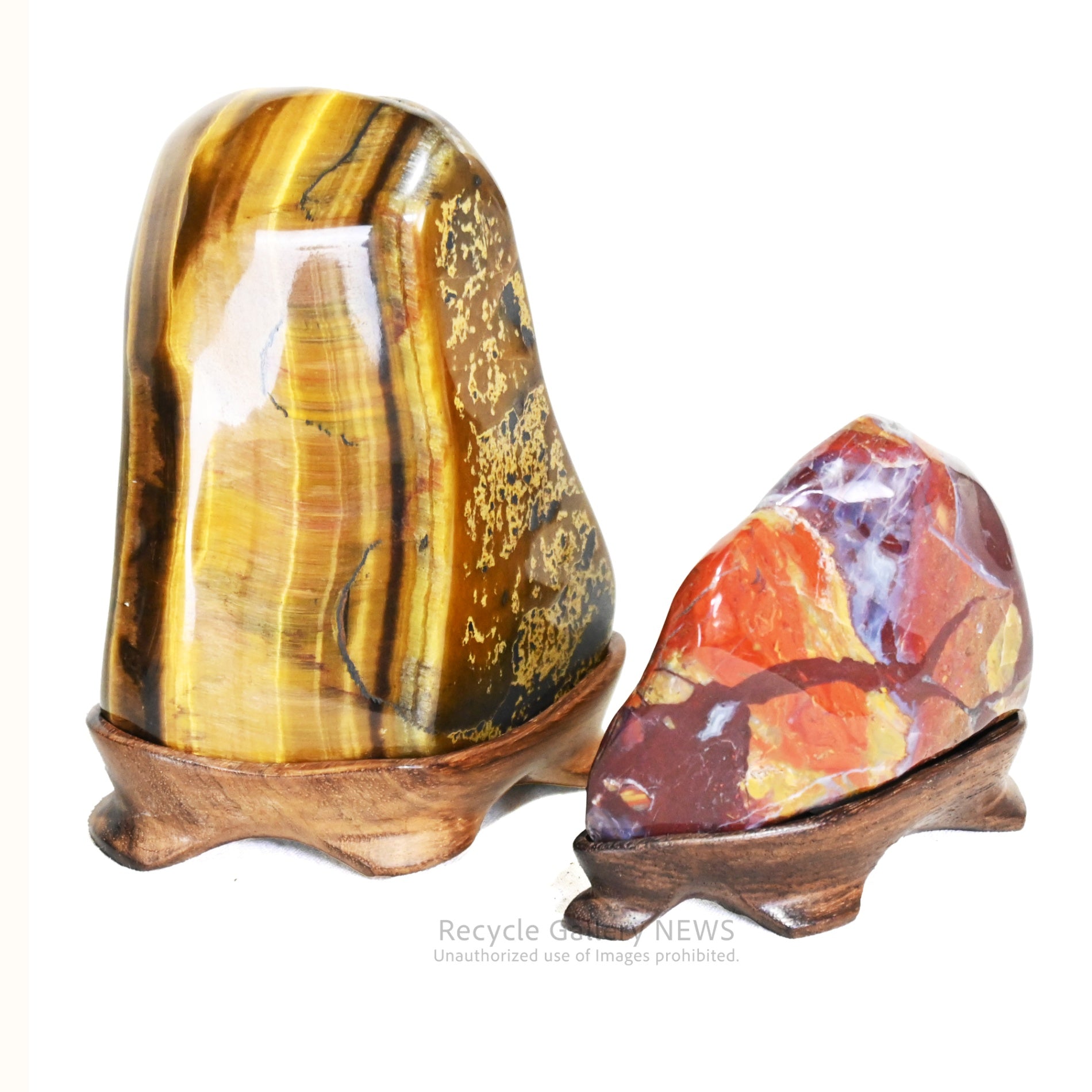 Mexican Jasper Natural Stone Ornament with Base / メキシカンジャスパー 台座付 天然石 オブジェ 置物
