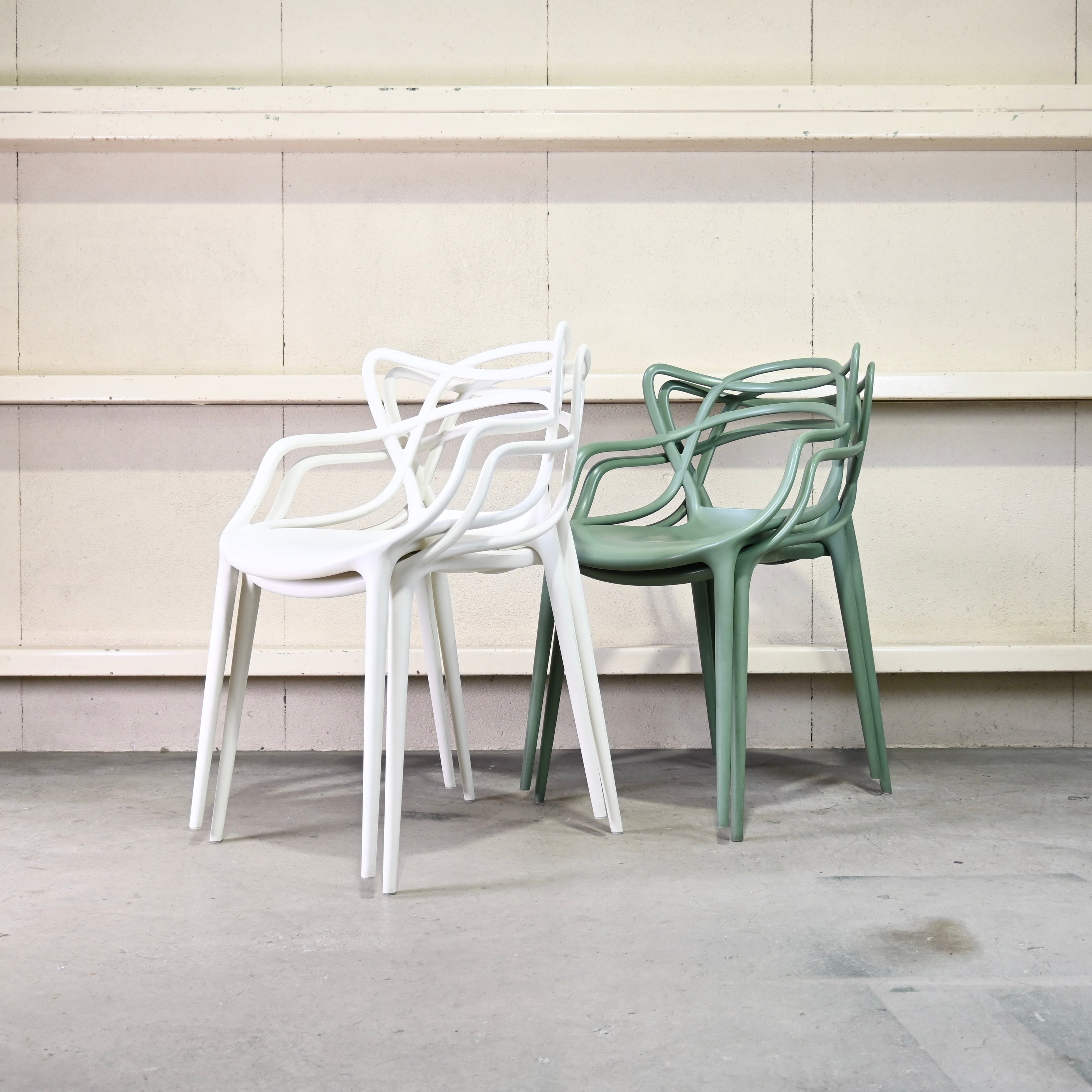 Kartell MASTERS Dining chair White Philippe Starck / カルテル 