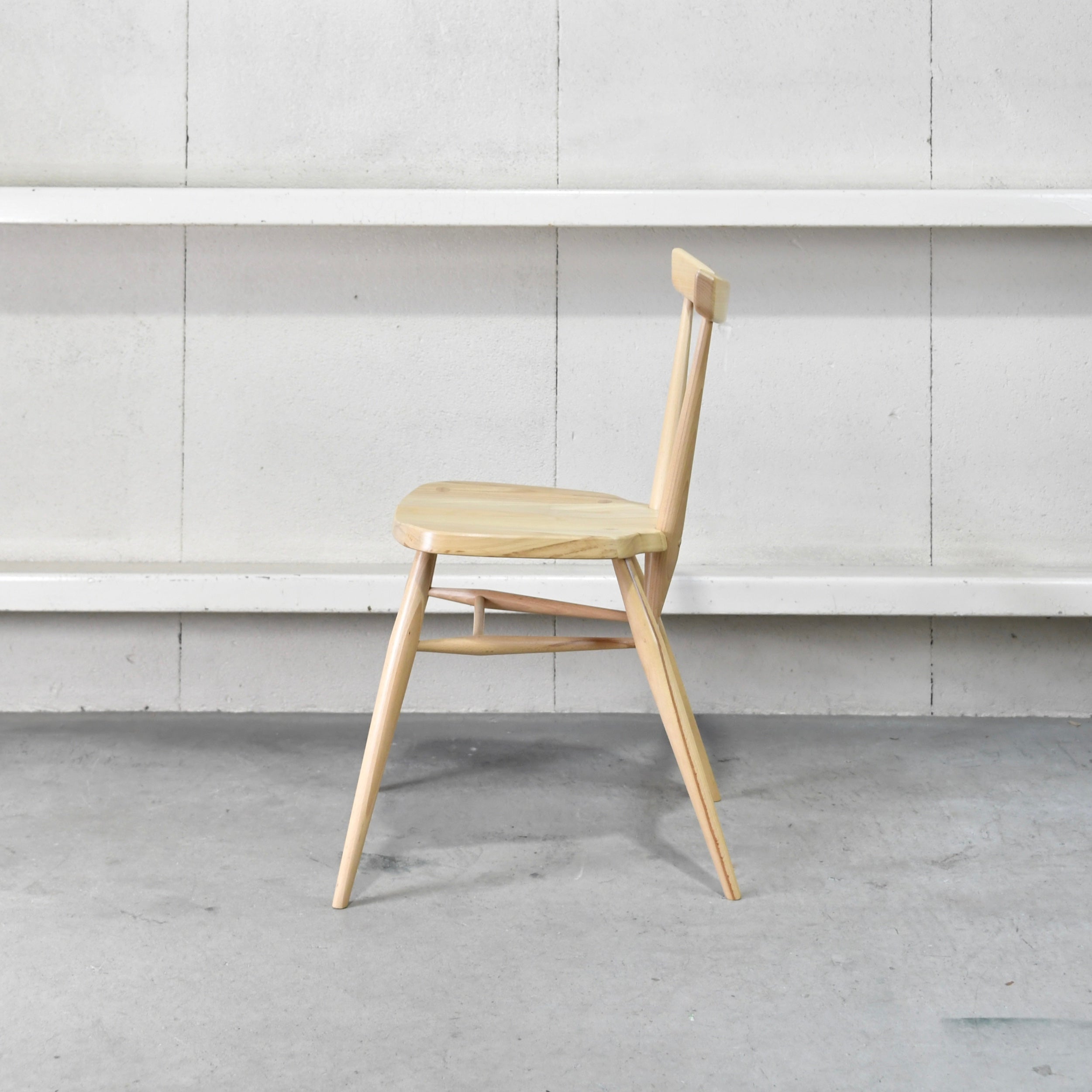 Ercol Stacking chair Single back Elm Beechwood UK Furniture / アーコール スタッキングチェア シングルバック エルム材 ビーチ材 英国家具