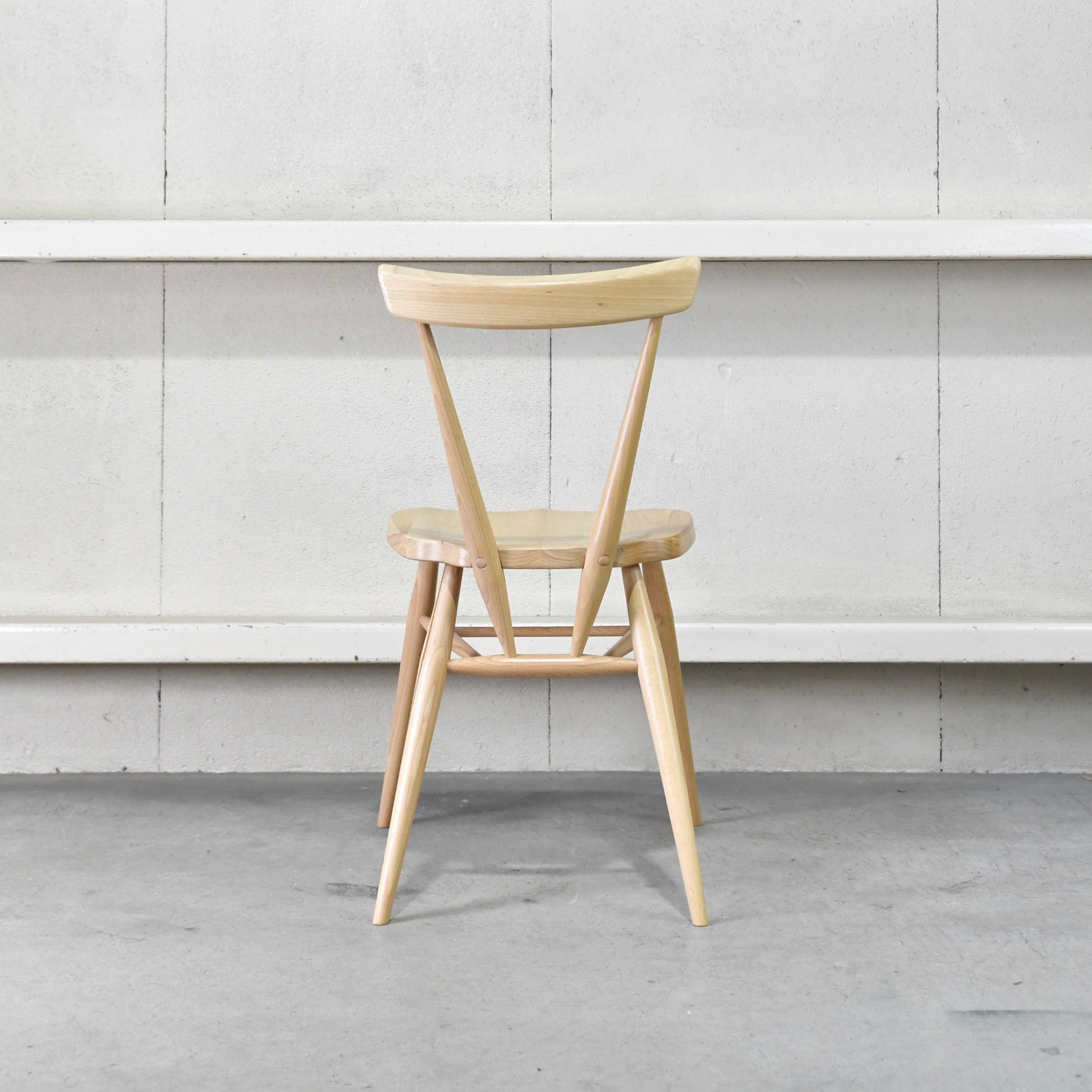 Ercol Stacking chair Single back Elm Beechwood UK Furniture / アーコール スタッキングチェア シングルバック エルム材 ビーチ材 英国家具