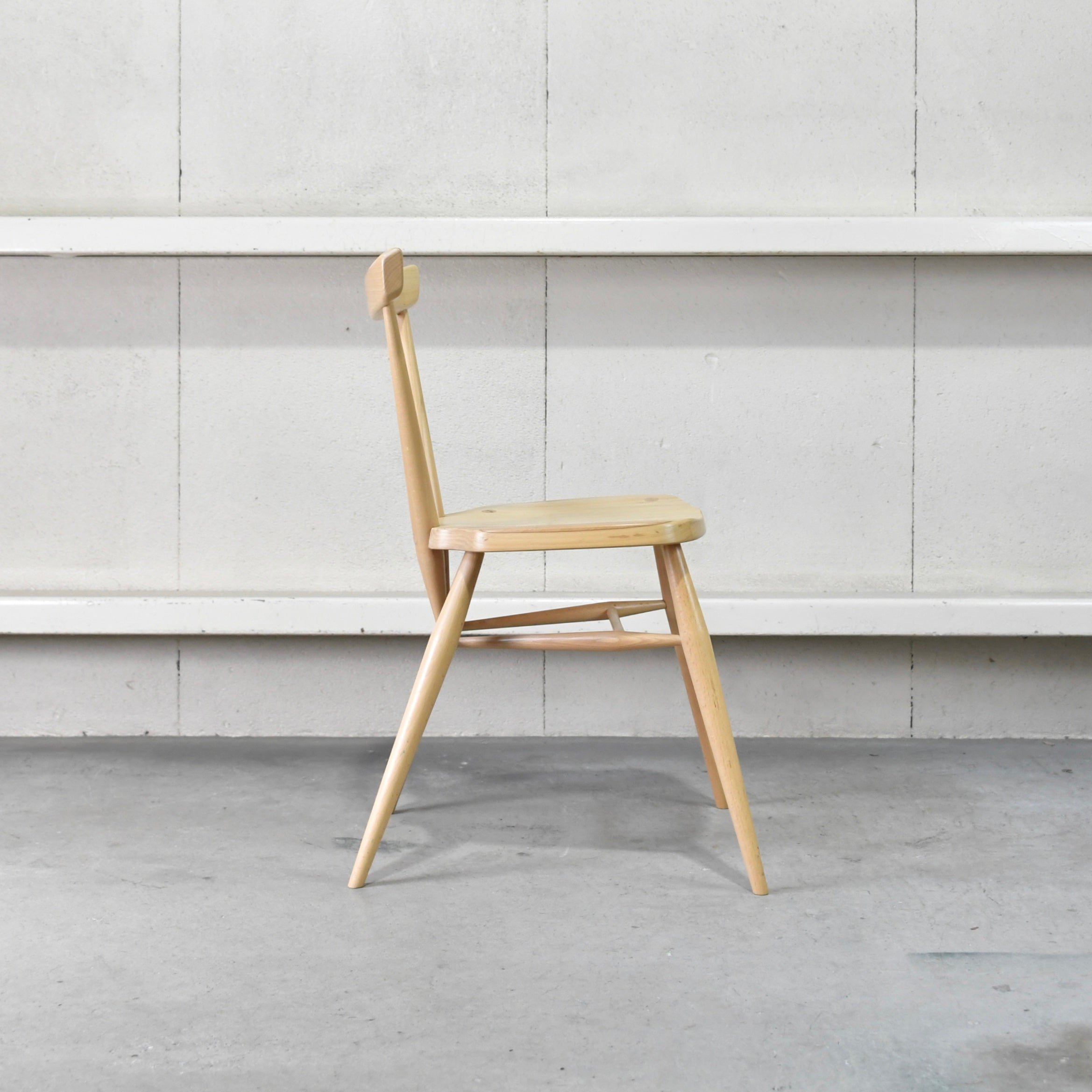 Ercol Stacking chair Single back Elm Beechwood UK Furniture / アーコール スタッキングチェア シングルバック エルム材 ビーチ材 英国家具