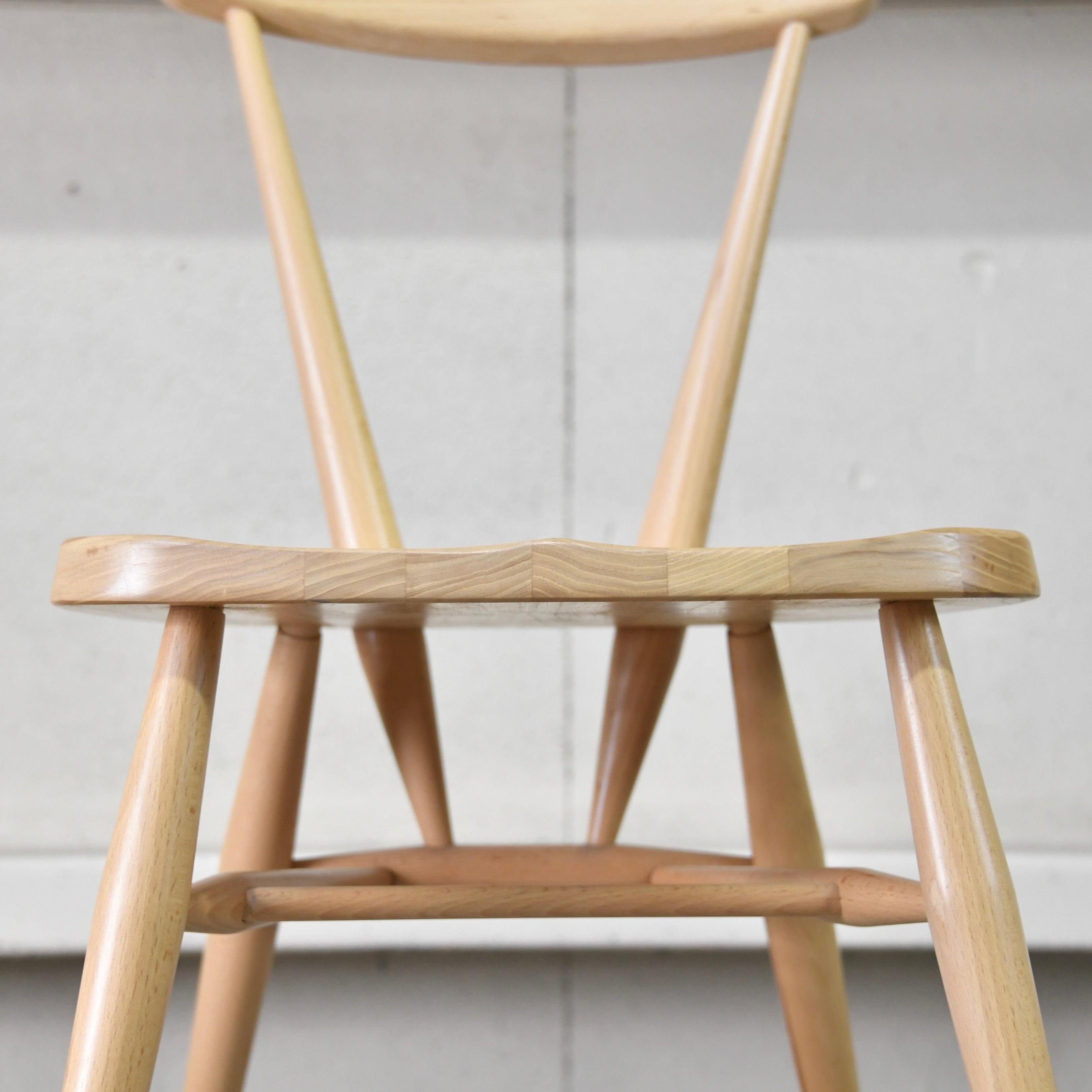 Ercol Stacking chair Single back Elm Beechwood UK Furniture / アーコール スタッキングチェア シングルバック エルム材 ビーチ材 英国家具