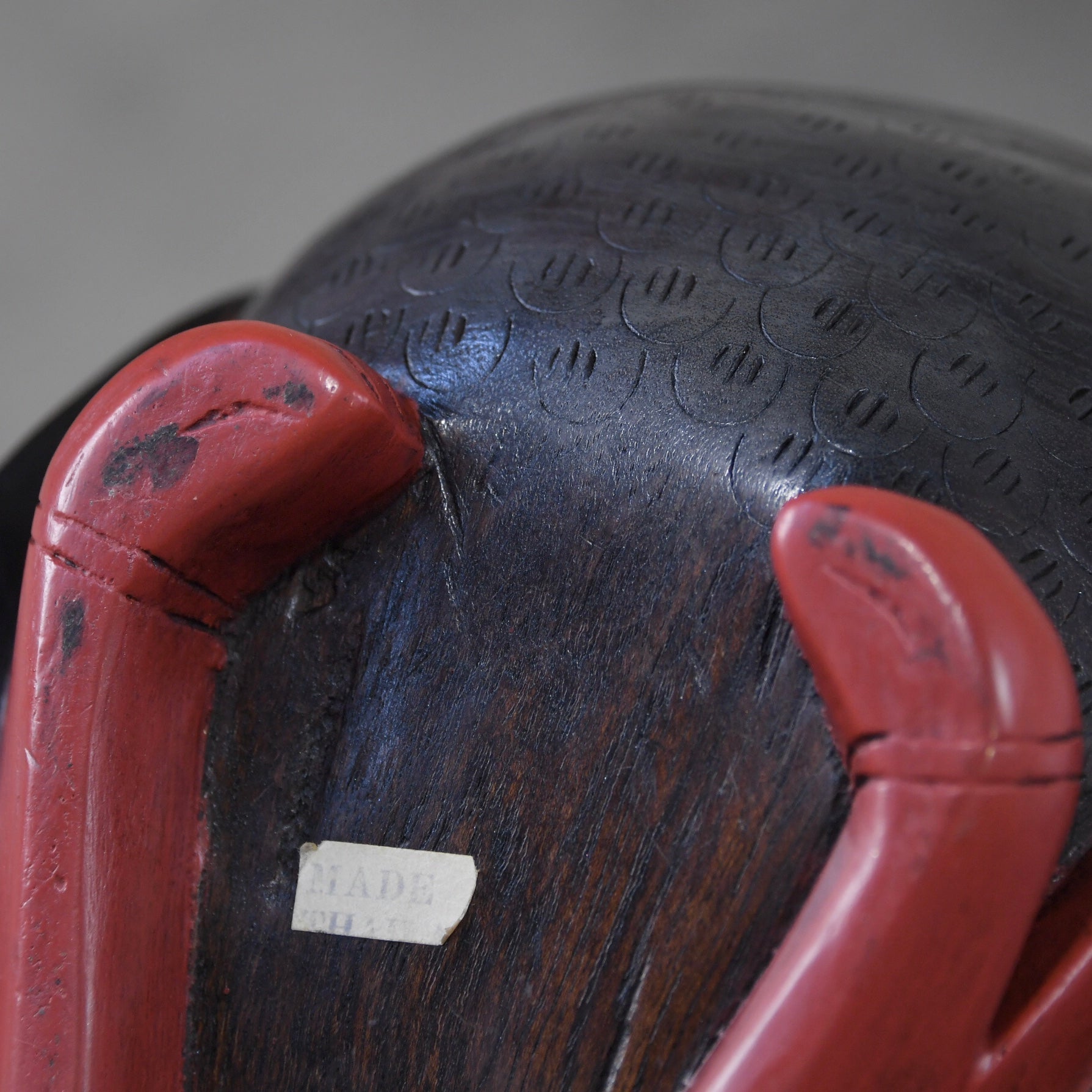 Thailand Wood carving Chicken Objet Asian / タイ製 彫刻 ニワトリ 小物入れ オブジェ