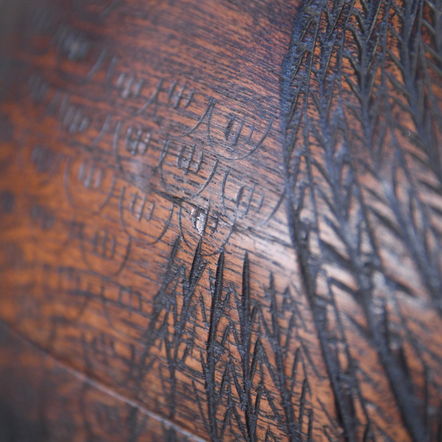 Thailand Wood carving Chicken Objet Asian / タイ製 彫刻 ニワトリ 小物入れ オブジェ