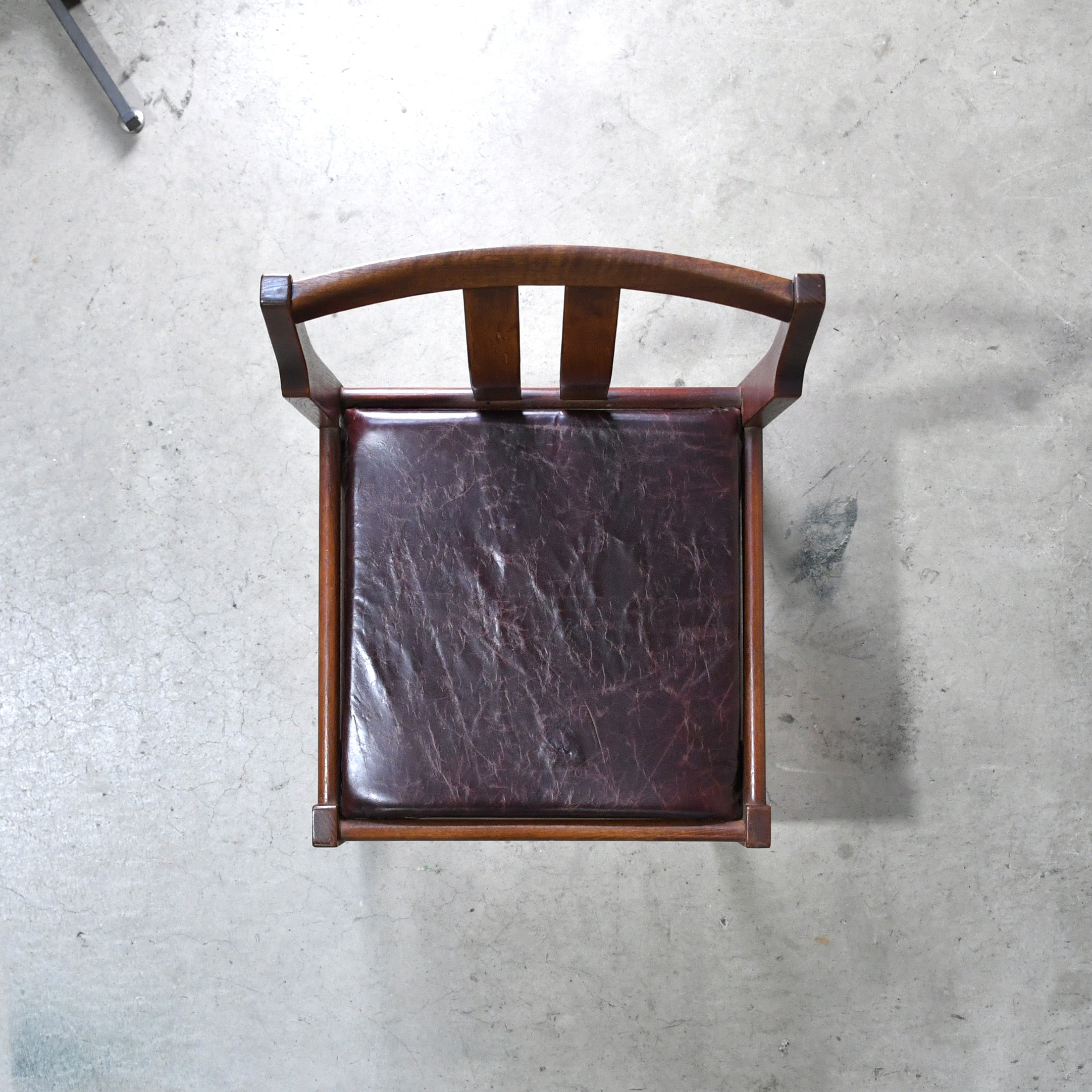 Japan vintage Teakwood Leather Dining chair ISETAN Department furniture Scandinavian design / ジャパンヴィンテージ チーク材 レザー ダイニングチェア 伊勢丹 北欧デザイン