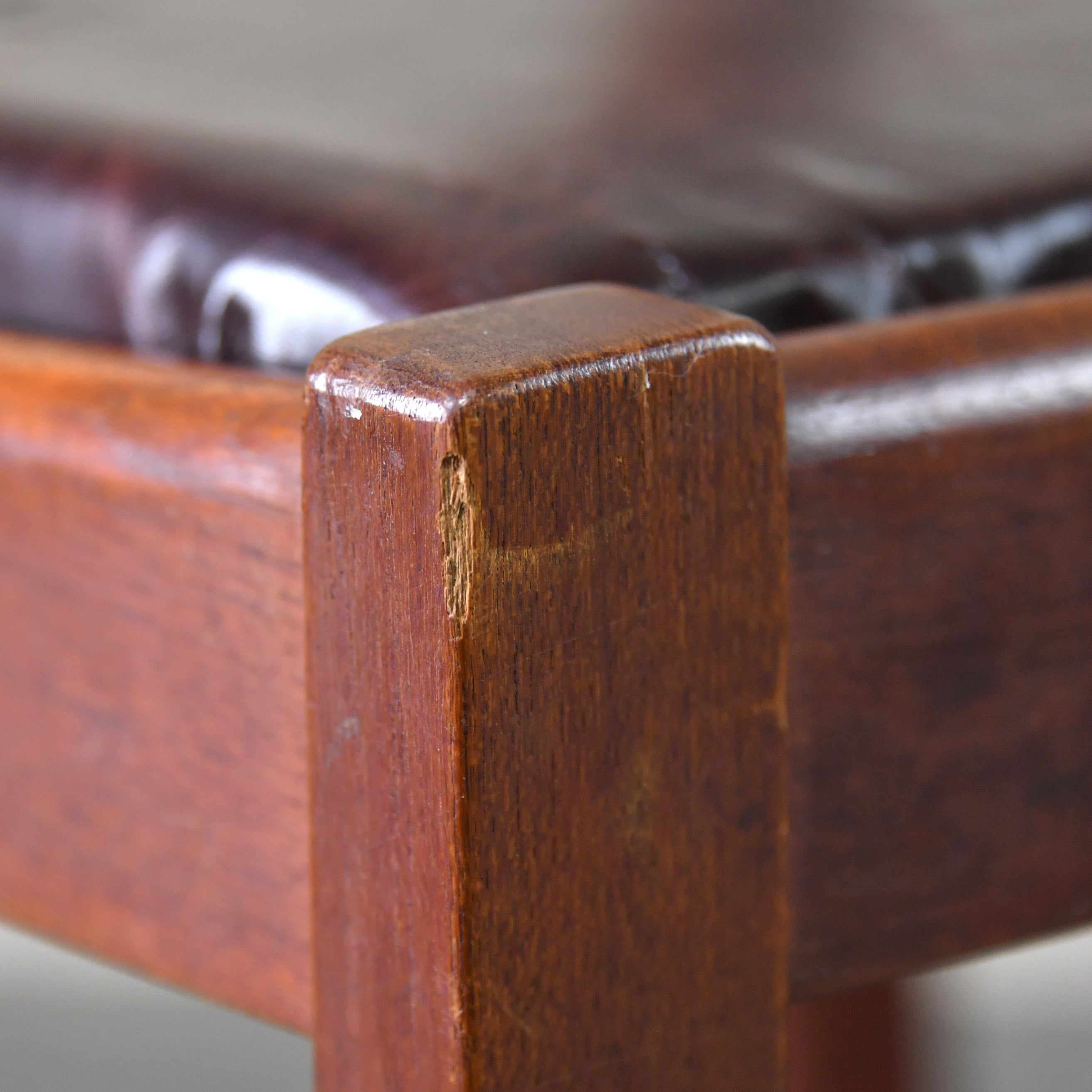 Japan vintage Teakwood Leather Dining chair ISETAN Department furniture Scandinavian design / ジャパンヴィンテージ チーク材 レザー ダイニングチェア 伊勢丹 北欧デザイン